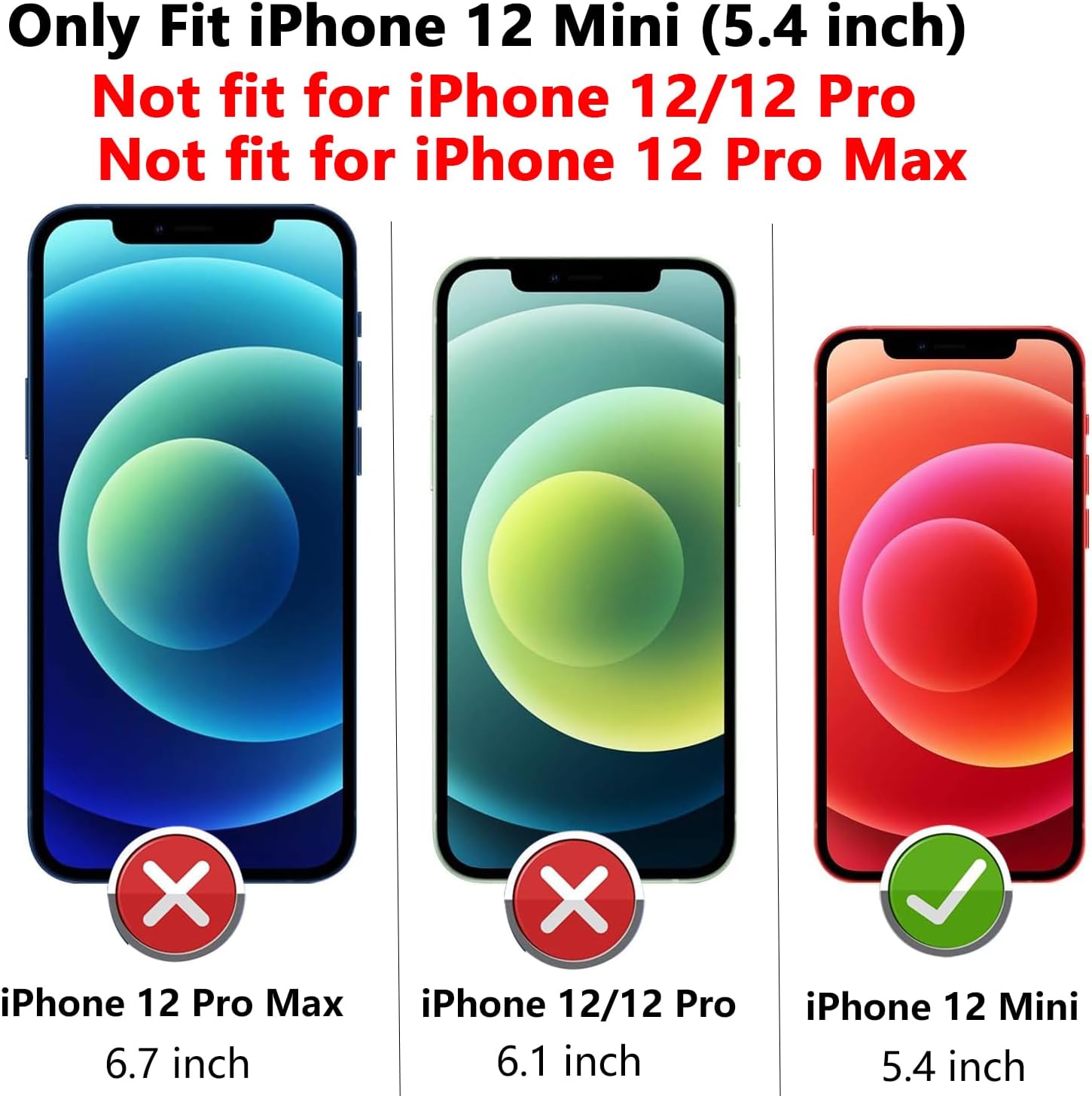 Funda para iPhone 12 Mini, con protector de pantalla HD para cámara deslizante, protección de cámara soporte giratorio magnético funda protectora