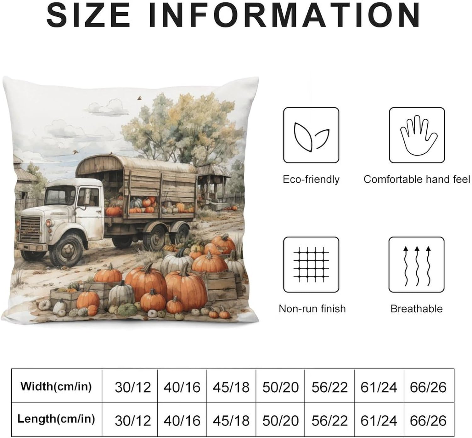 Fundas de almohada cuadradas suaves y cuadradas con parches de calabaza para sofá de 26 x 26 pulgadas, cosecha de otoño, Acción de Gracias, cojines