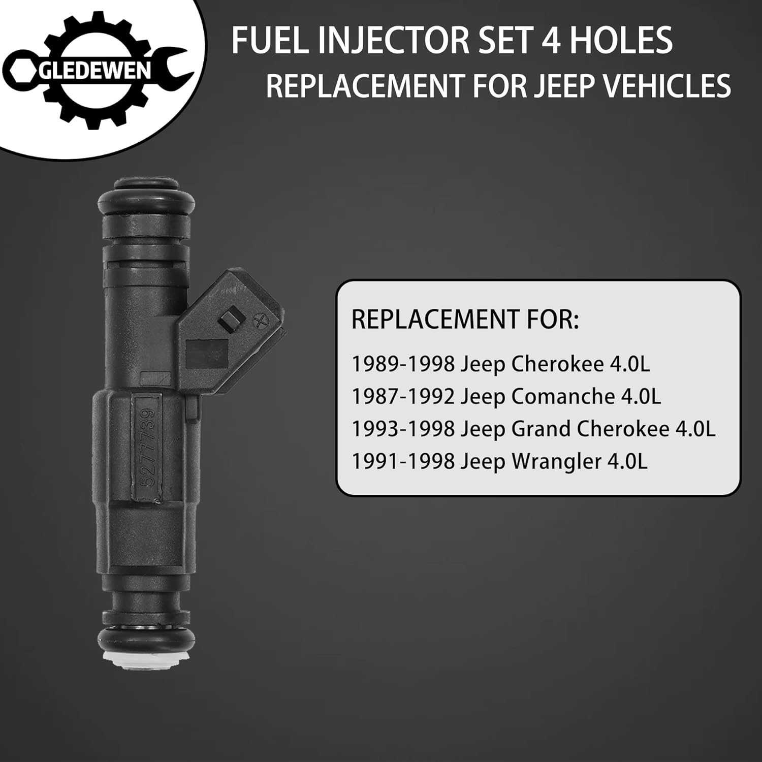 Inyector de combustible, 4 agujeros, 6 piezas  para Jeep Wrangler Cherokee Grand Cherokee Comanche 4.0 1987-1998  Reemplazar # 0280155703,