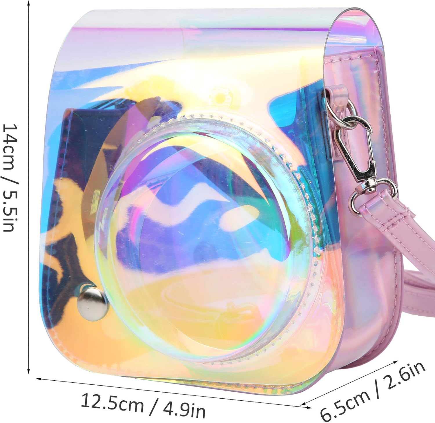 EBTOOLS Estuche de almacenamiento para cámara, mini bolso transparente de PVC lindo, adecuado para cámara Fujifilm Instax Mini 1198