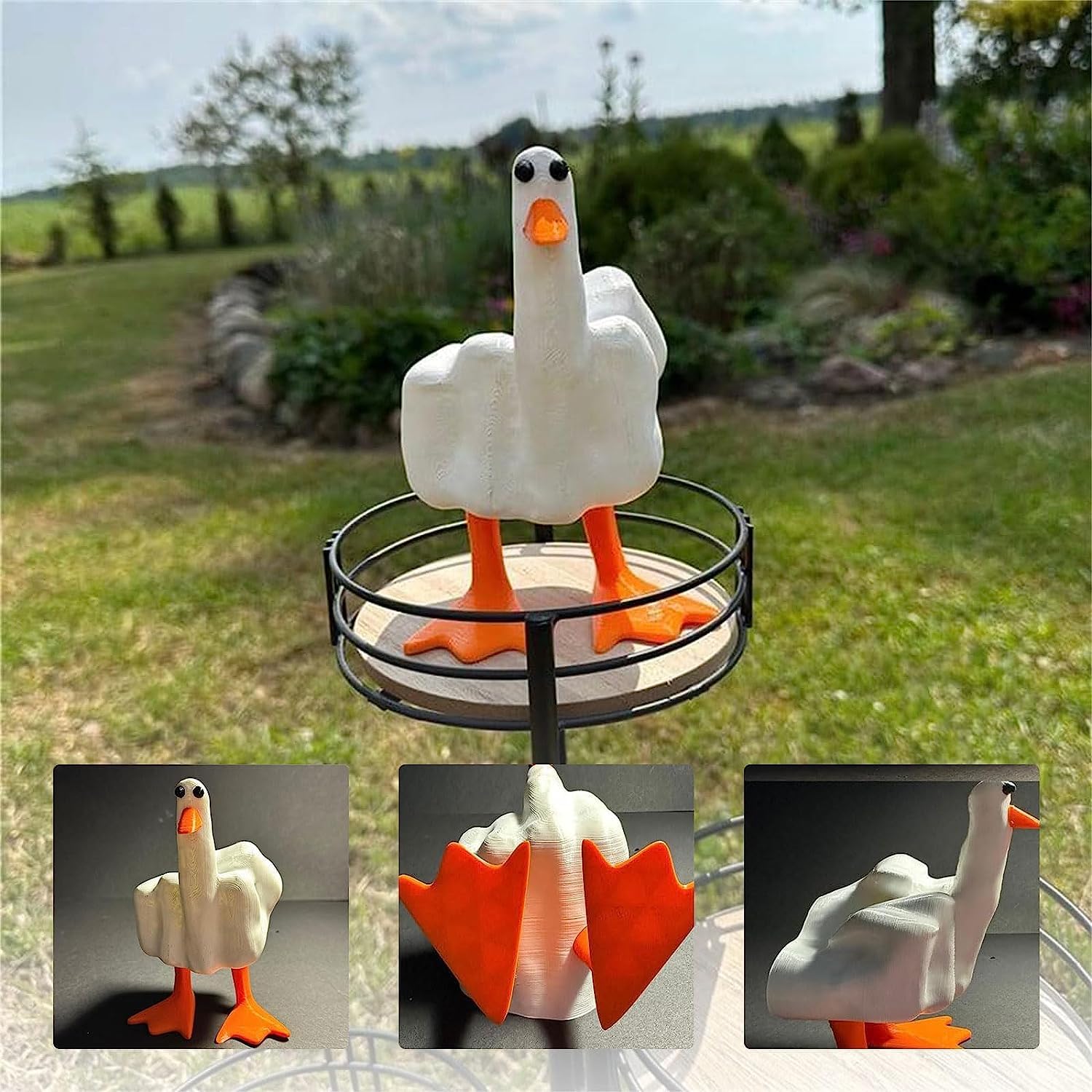 Divertida figura de resina de pato de dedo medio Duck You, figura de pato y pato, bonita pieza de artesanía de pato de dedo medio, un regalo