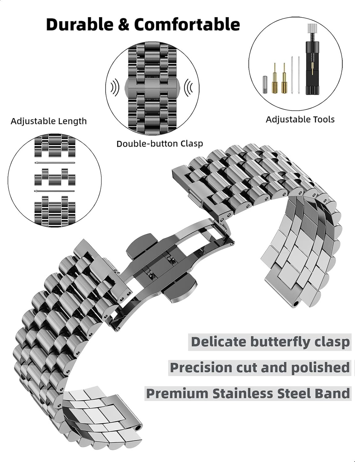 Stainless Steel CaseBand Compatiable for Apple Watch Band 49mm 45mm 44mm 42mm-Rugged Metal iWatch Case and Strap for Men iWatch Band Series