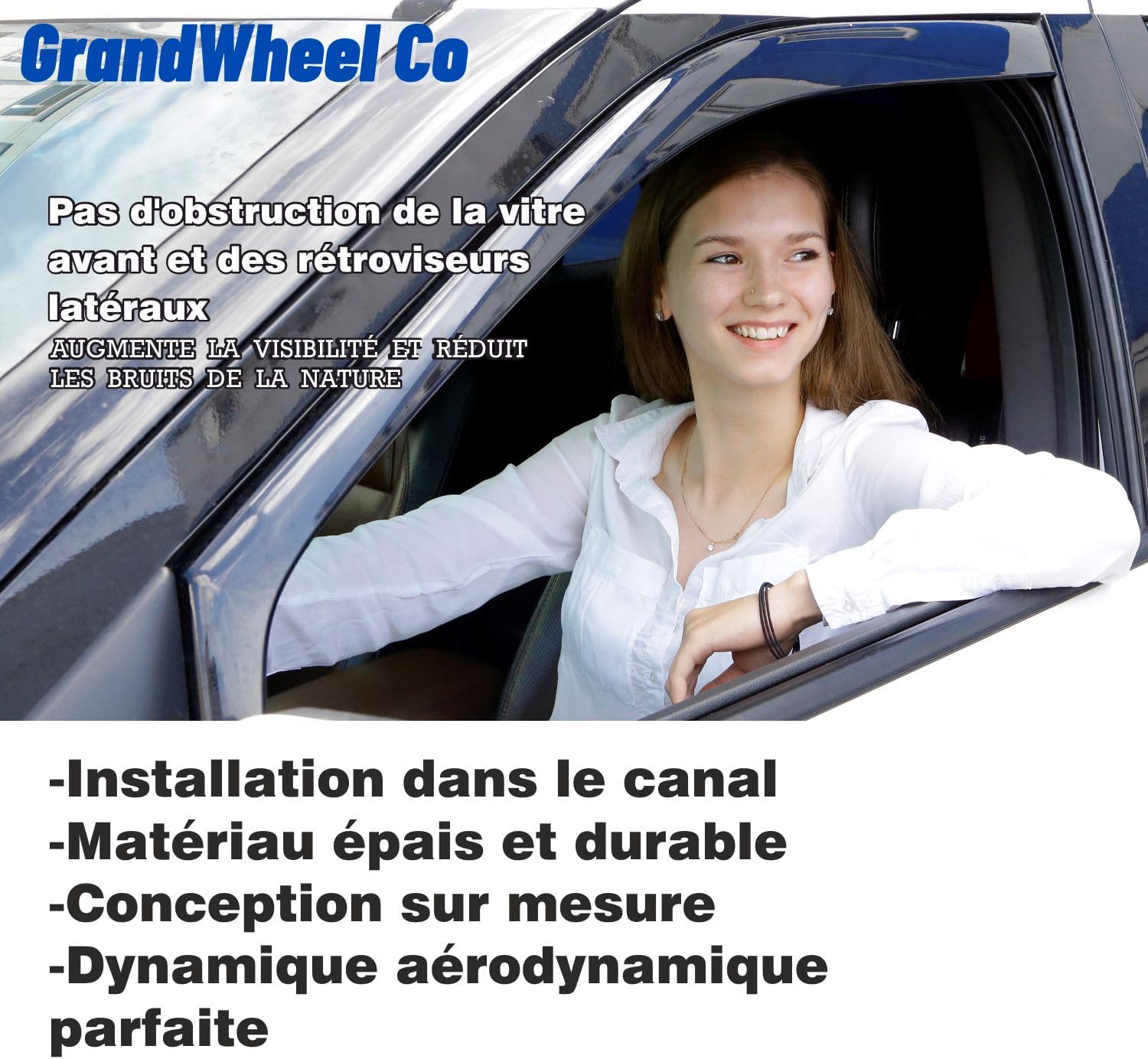 Co – Deflectores de visera de ventilación de ventana lateral tintados en el canal, protectores de lluvia compatibles con Chevrolet (Chevy) Malibu