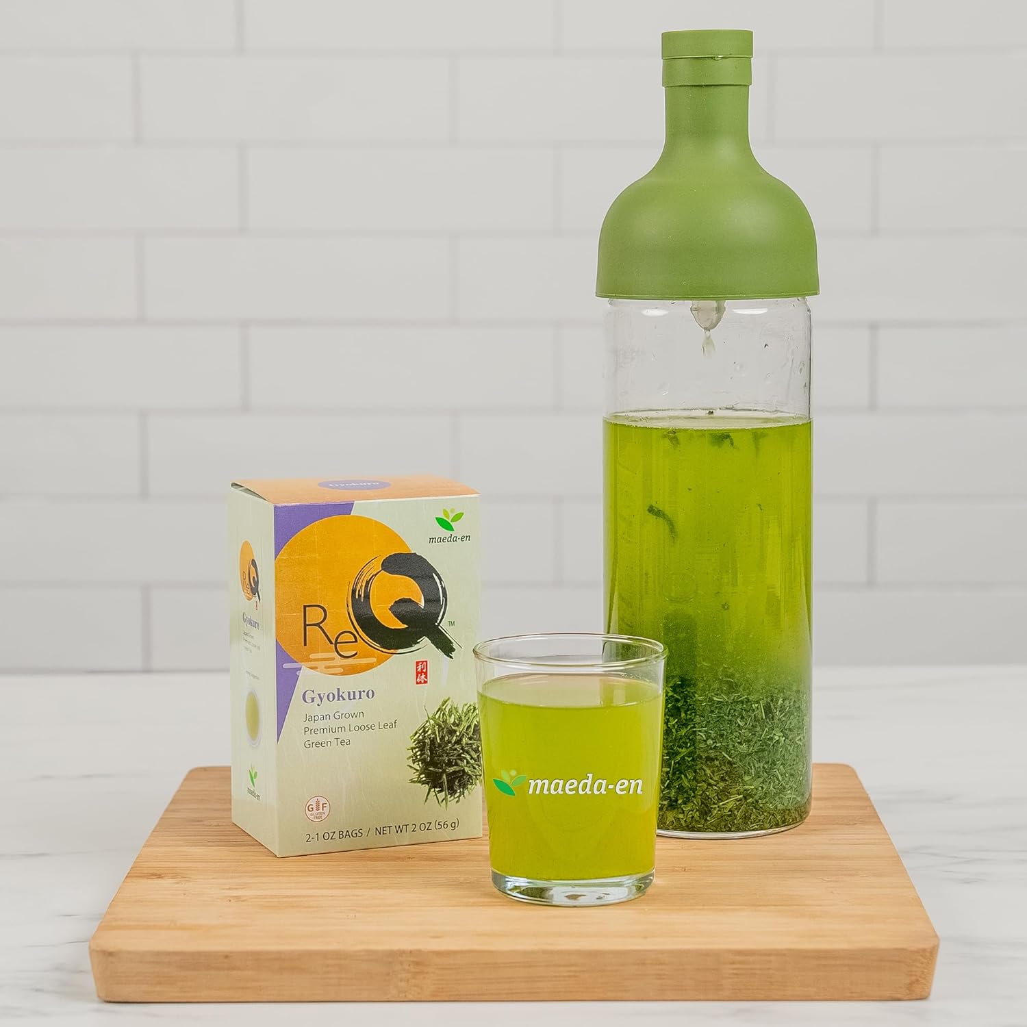 MAEDA-EN Re-Q Gyokuro – Té verde de hojas sueltas, 5.93 oz de origen japonés, bebida caliente o helada con aroma agradable, paquete de 3