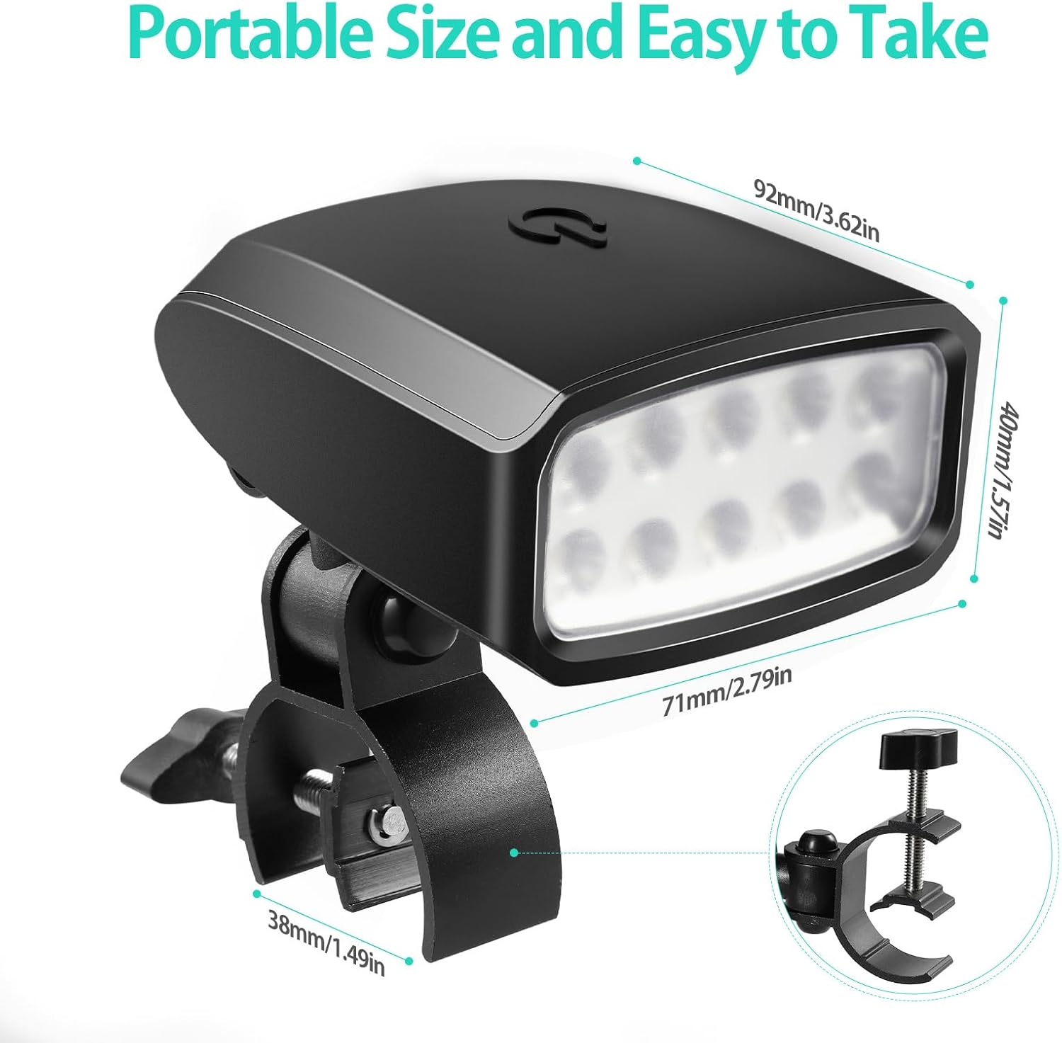 Luz LED para parrilla al aire libre, regalo para hombres, papá, novio, accesorios de parrilla giratoria con 10 luces LED superbrillantes, incluyendo