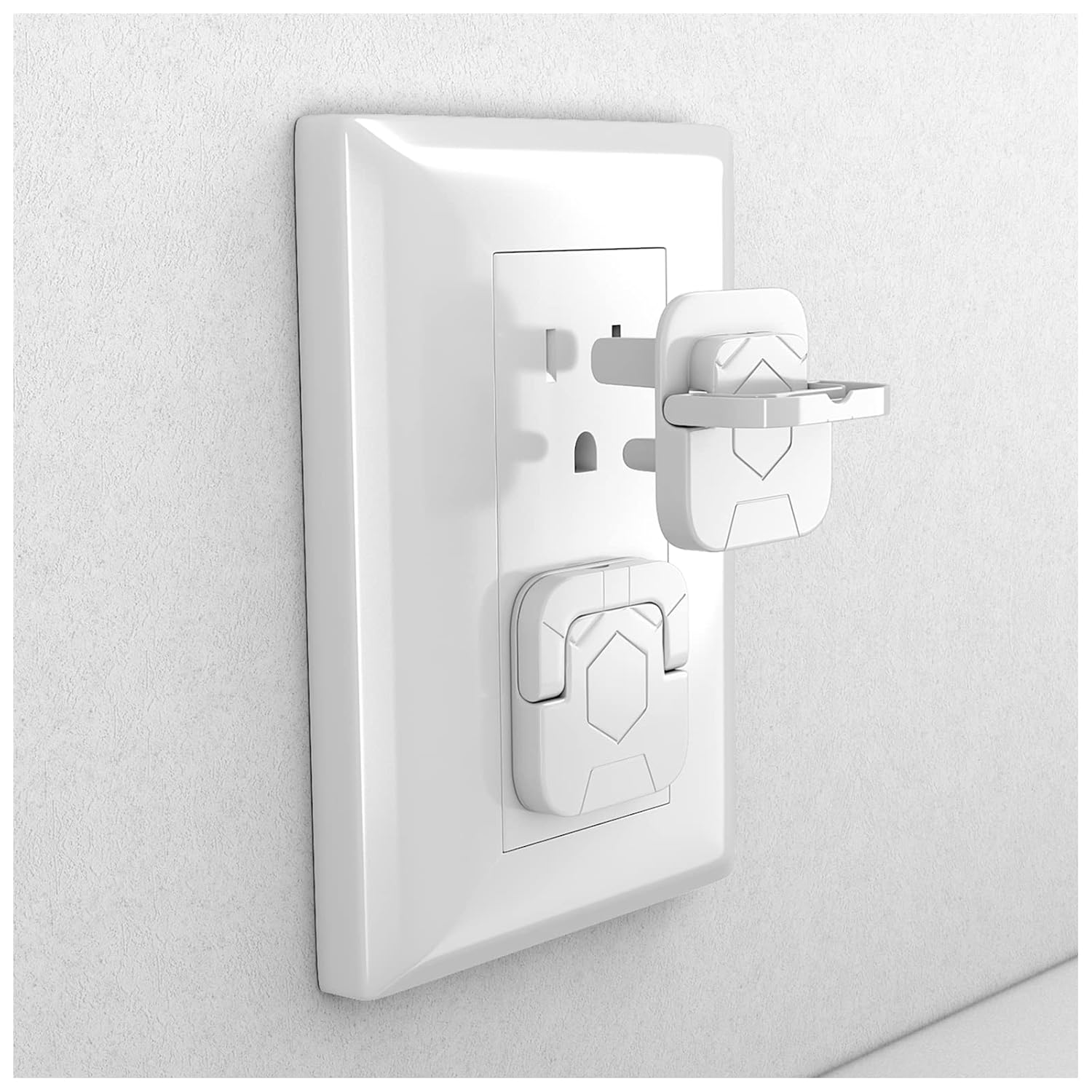 4our Kiddies Cubiertas de toma de corriente a prueba de bebés (paquete de 60) – Protectores de enchufe eléctrico de seguridad infantil para evitar