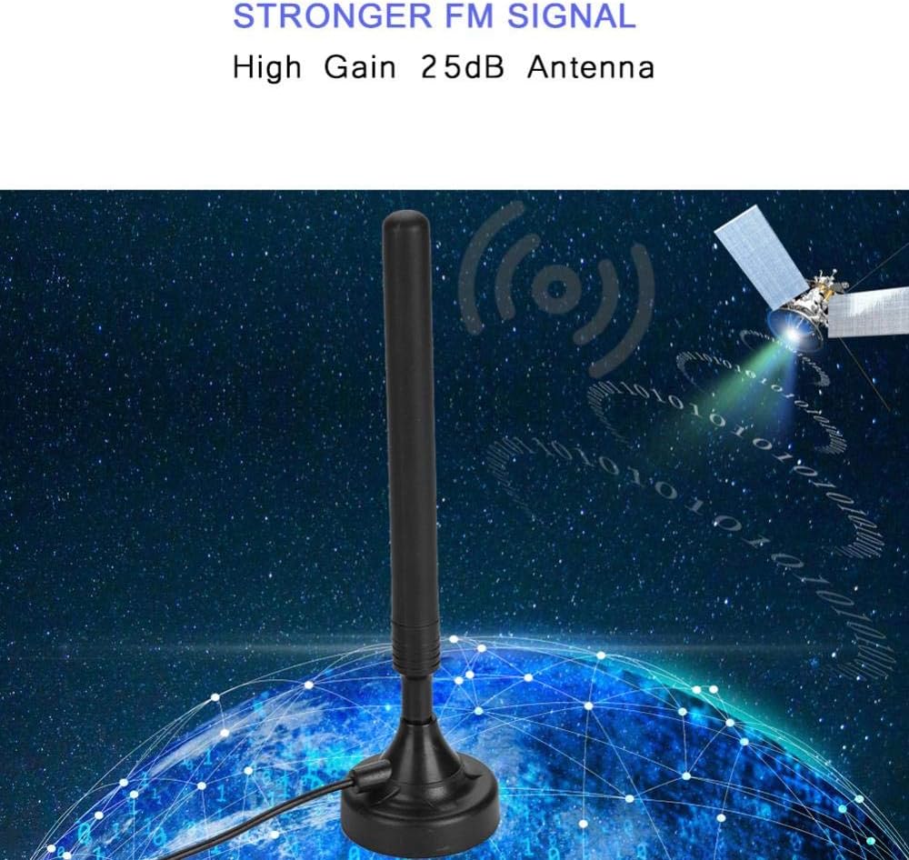 Antena de radio FM portátil para el hogar, 25dB de alta ganancia, señal estable de 85-112 Mhz, antena FM USB para piso bajo