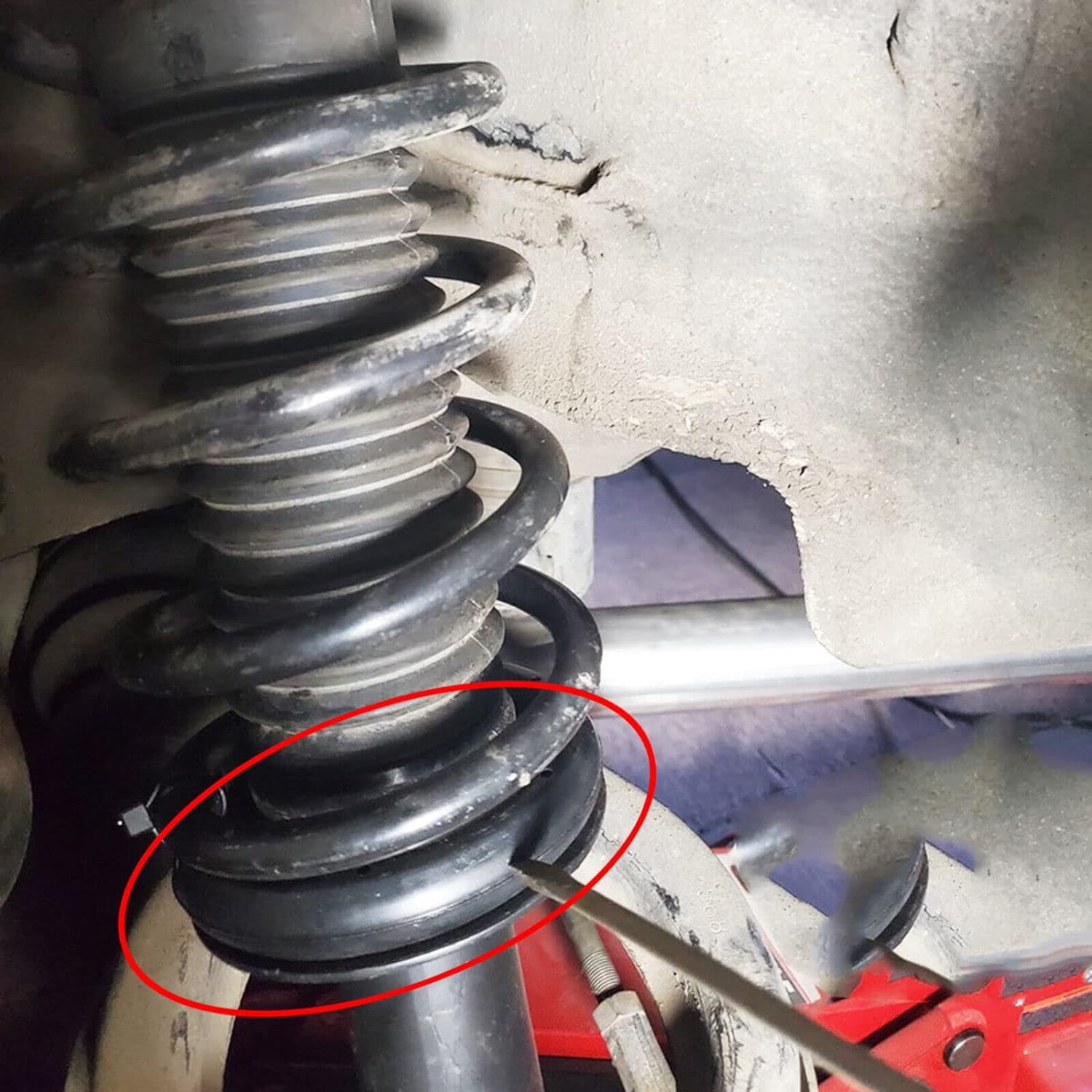 Silenciador universal de muelle helicoidal, funda de goma, suspensión delantera trasera, inferior, reductor de ruido, protector para automóvil, SUV,