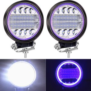 2 cápsulas de luz LED de 4.5 pulgadas, luces de trabajo combinadas de inundación de punto redondo de 72 W, luces de conducción antiniebla con vainas 2 cápsulas de luz LED de 4.5 pulgadas, luces de trabajo combinadas de inundación de punto redondo de 72 W, luces de conducción antiniebla con vainas