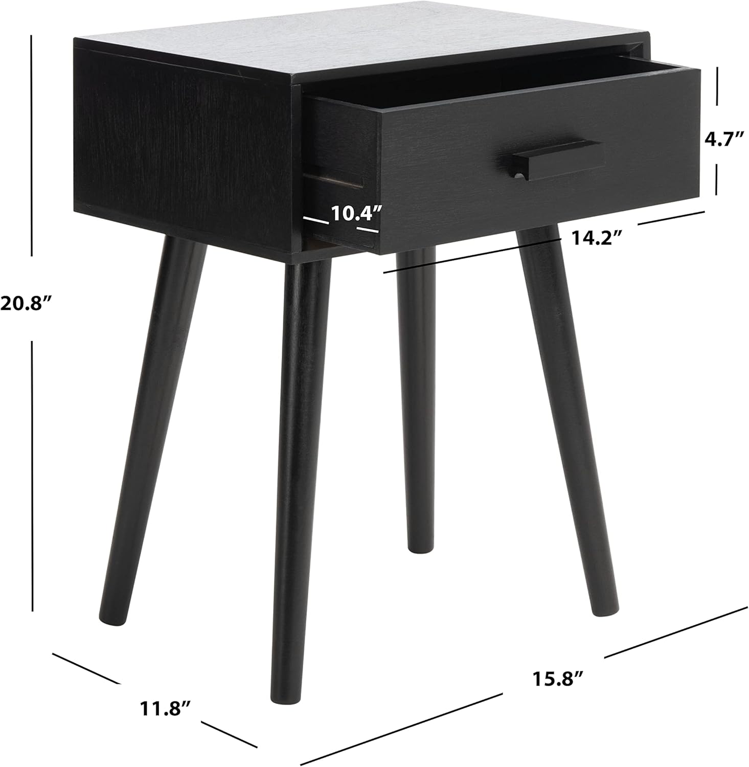 Safavieh Home Lyle – Mesa decorativa negra moderna