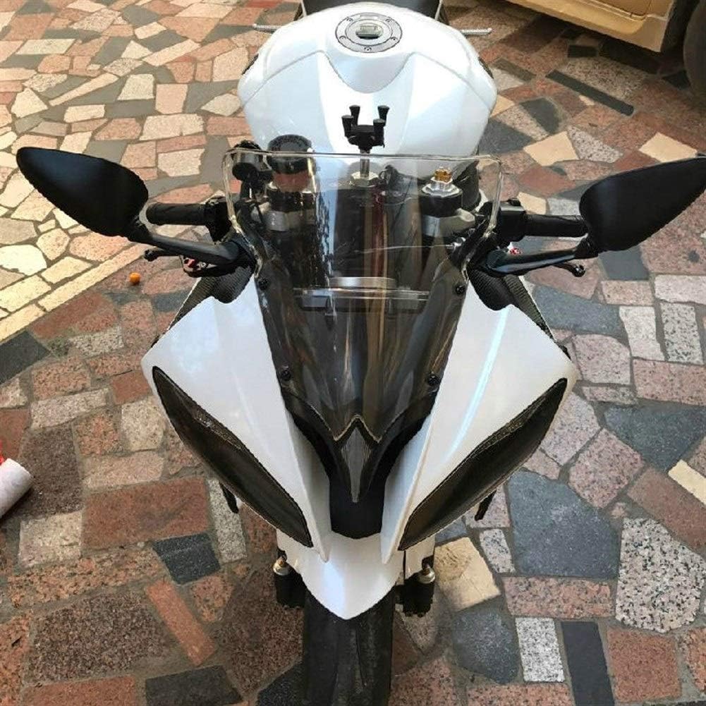Parabrisas de motocicleta compatible con deflectores de alerón YZF-R6 YZF 600 R6 600 R6, parabrisas, ahumados, iridio (color iridio B)