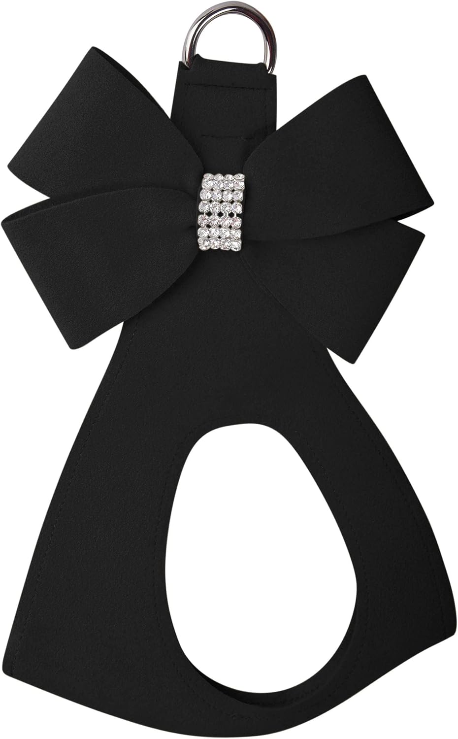 Susan Lanci Designs Premium Ultrasuede Nouveau – Arnés para perros y mascotas, color negro, SM