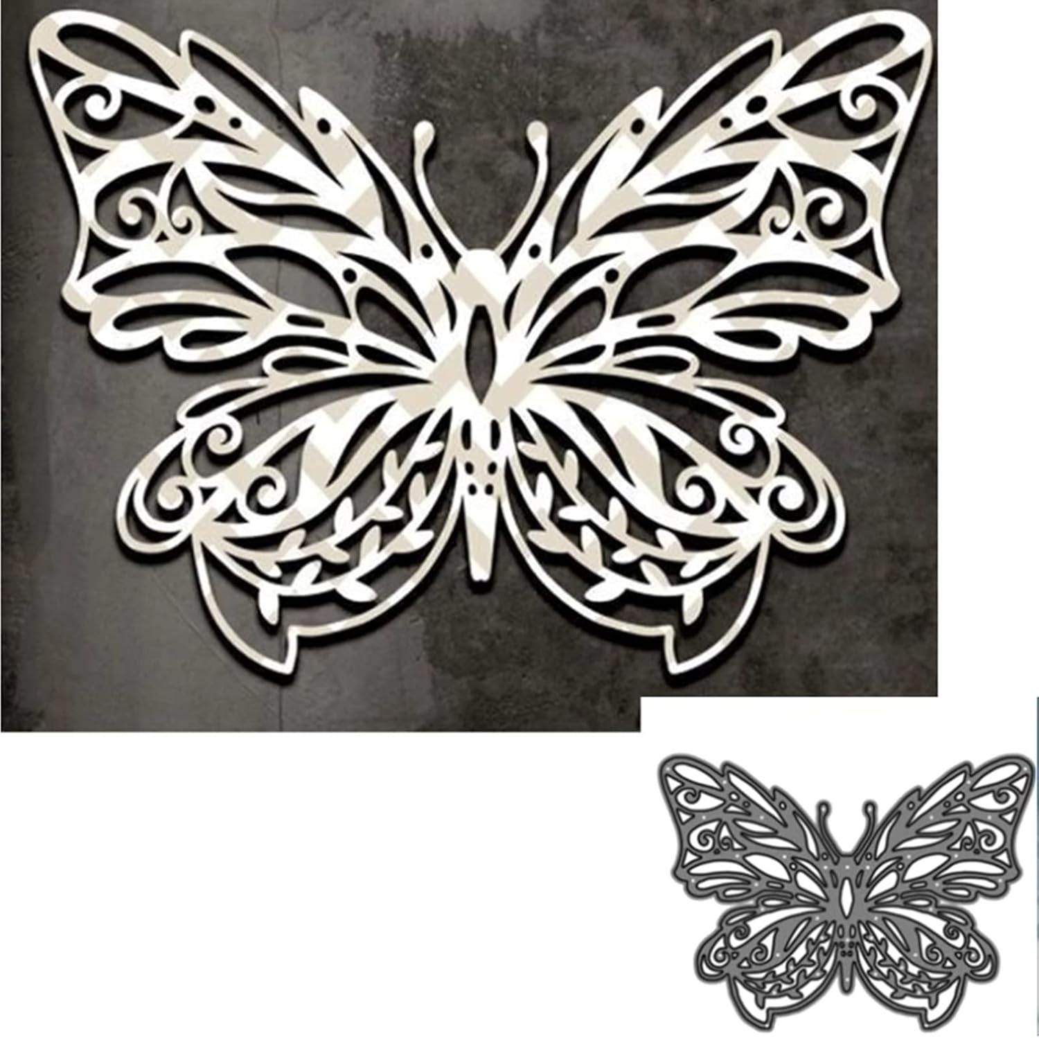 1 pieza de troqueles de metal de mariposa, troqueles de corte de mariposa de encaje, invitación de boda, manualidades, álbum de recortes, plantillas