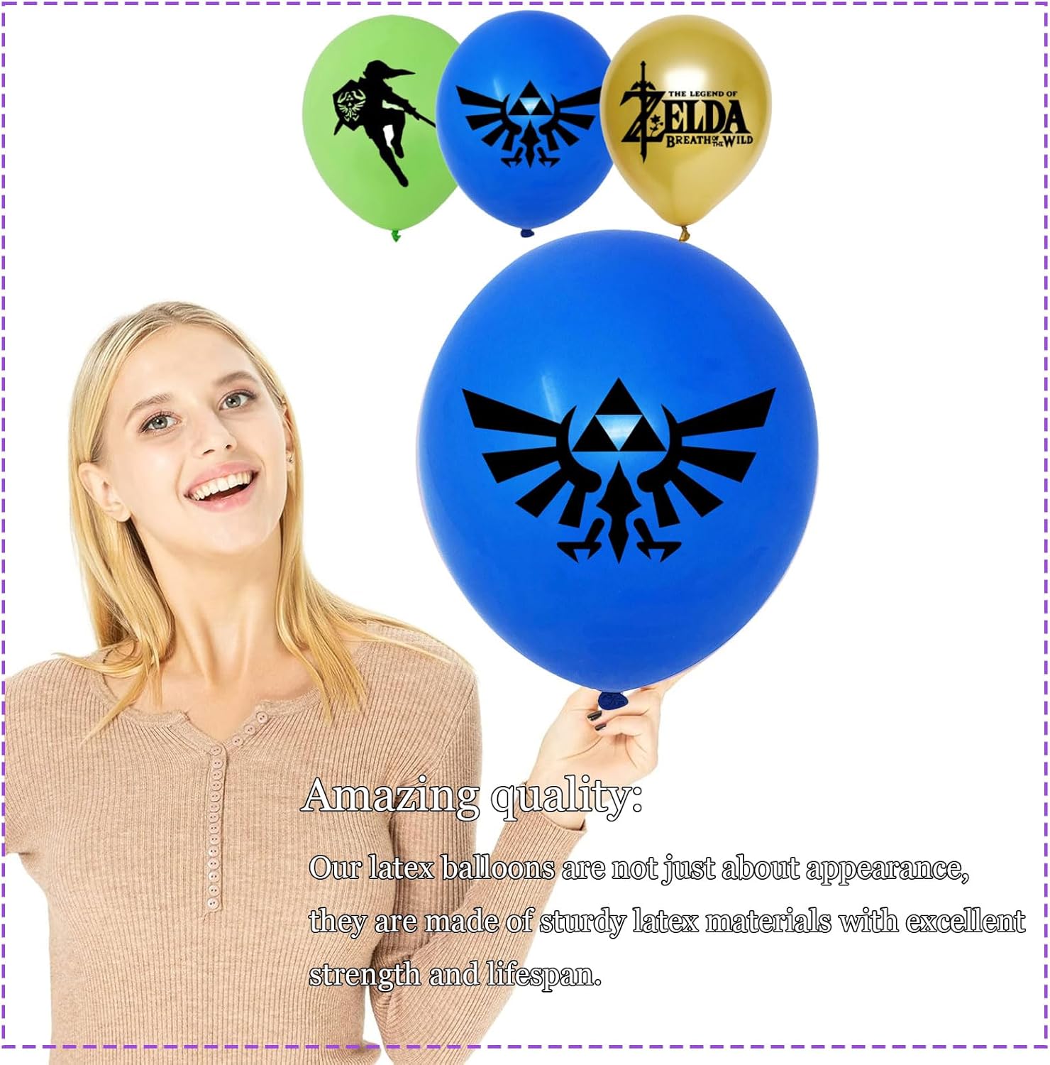 24 globos de juego de 12 pulgadas encantadores globos temáticos para fiestas infantiles, decoraciones de celebraciones especiales