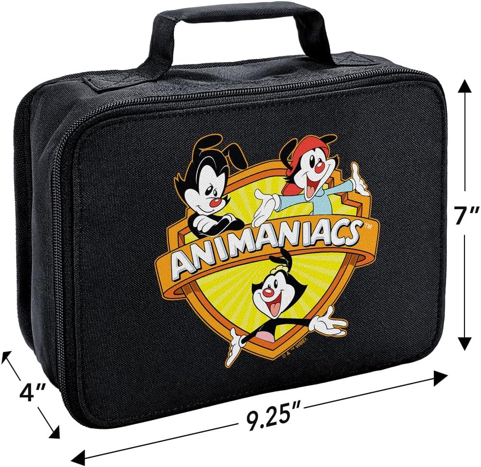 LOGOVISION Animaniacs Crest – Lonchera con aislamiento de lados suaves, bolsa de almuerzo reutilizable para trabajo escolar, oficina, sin BPA