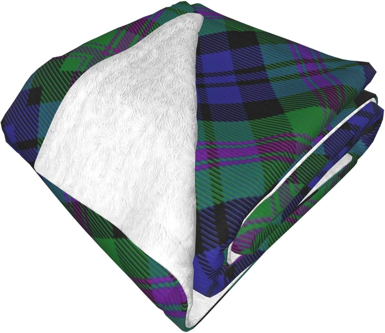 Manta de franela escocesa estilo Clan Baird de tartán, reversible, ultra suave y esponjosa, para sofá, cama y sala de estar