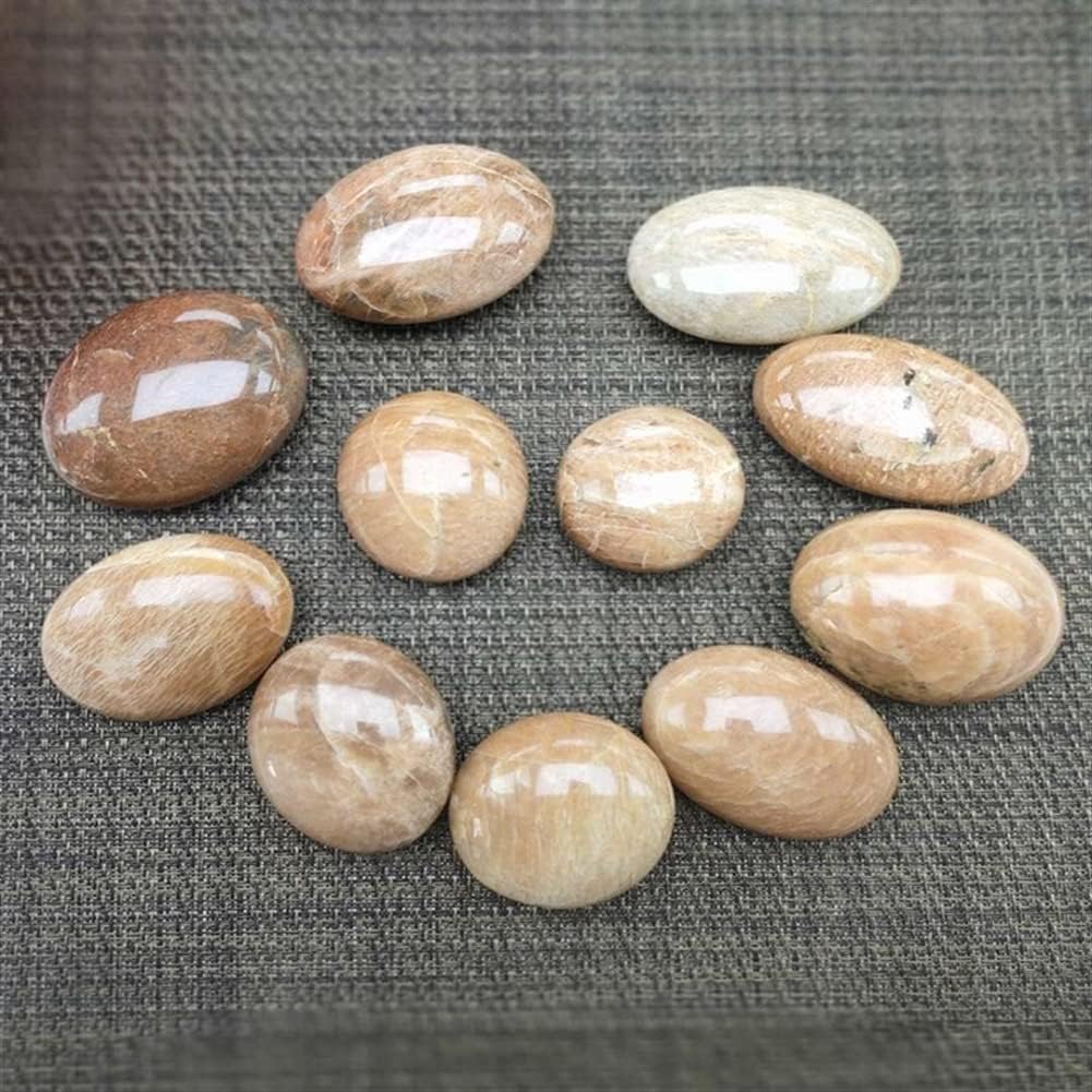 Home Decoration for Peach Moonstone Palm Stones Piedras naturales Stones and Crystals Natural GemstoneReiki Modern Home Decor Full of Texture (Size