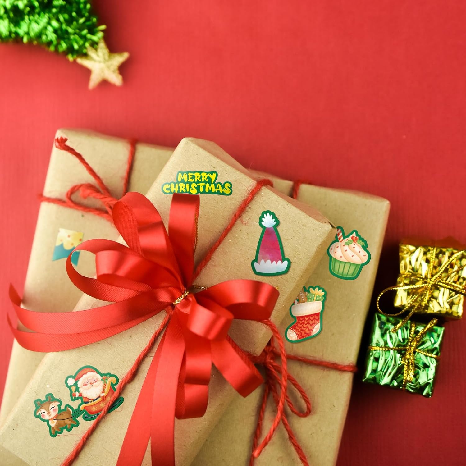 24 hojas de calcomanías navideñas surtidas para planificador, calcomanías de calendario de Año Nuevo, para niños y adultos, regalos de fiesta