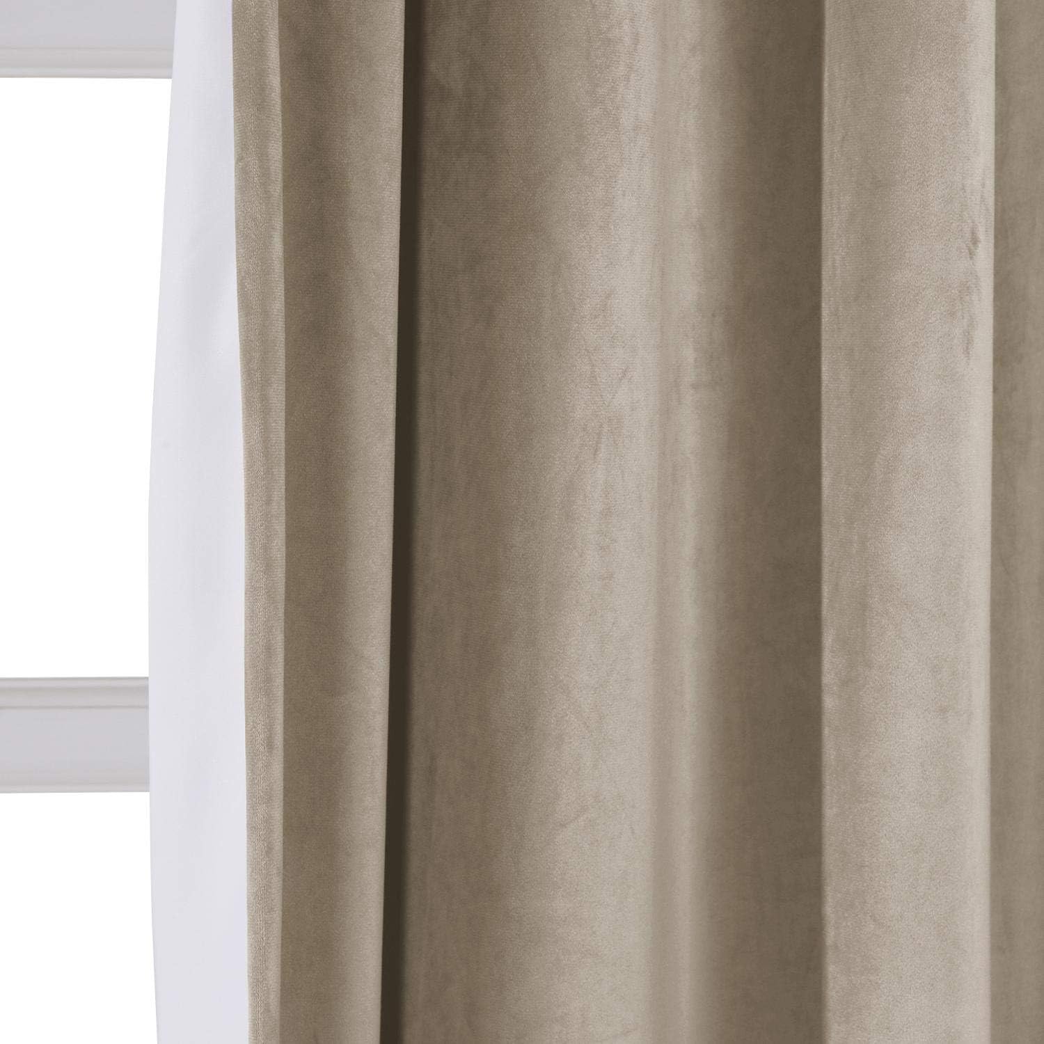 ChadMade Cortina de terciopelo extra ancha de 108 pulgadas de largo con forro opaco para cortinero de sala de estar, bolsillo versátil para barra,
