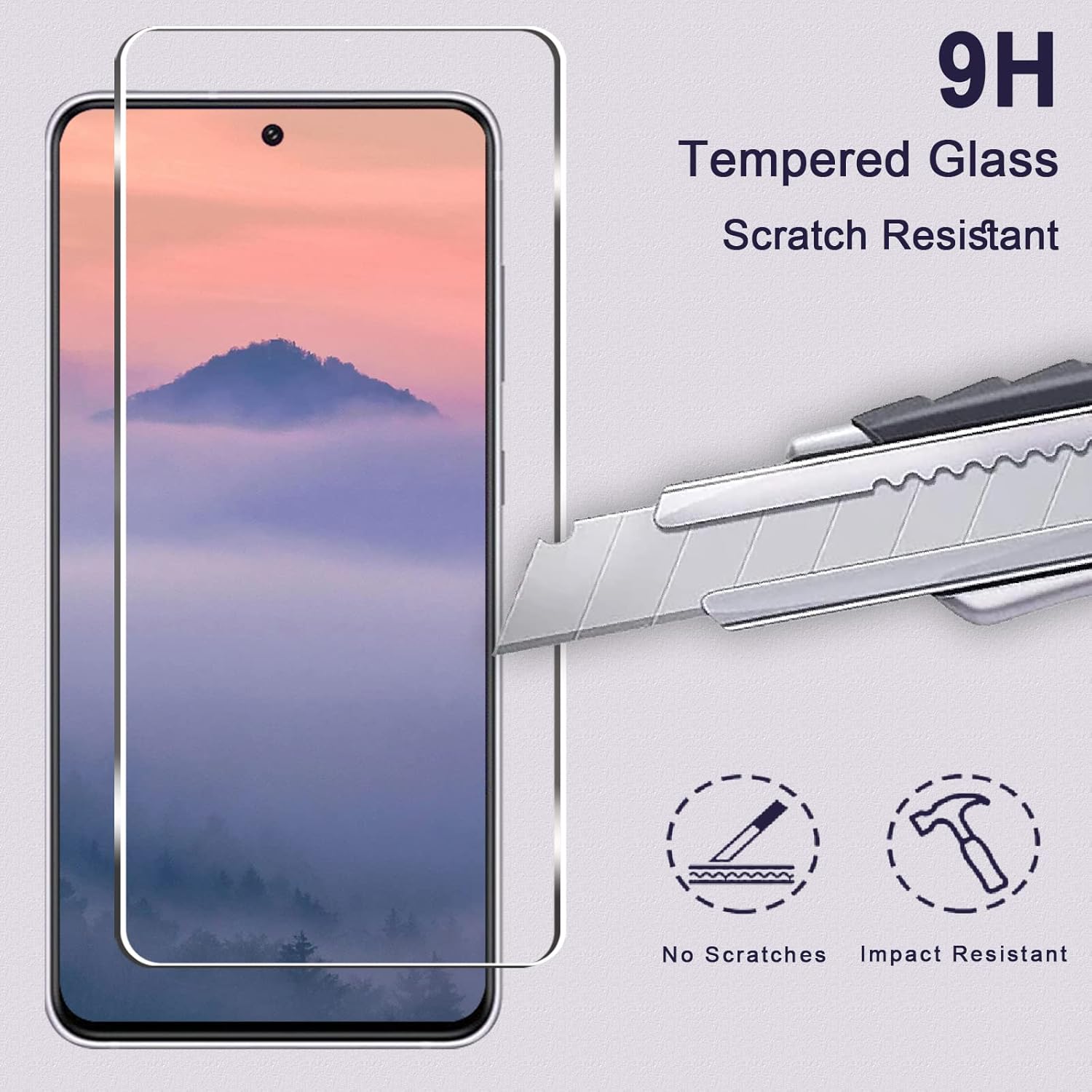 Paquete de 3 + 3 Protector de pantalla para Galaxy S21 FE 5G + protector de lente de cámara, película de vidrio templado HD, dureza 9H, resistente a