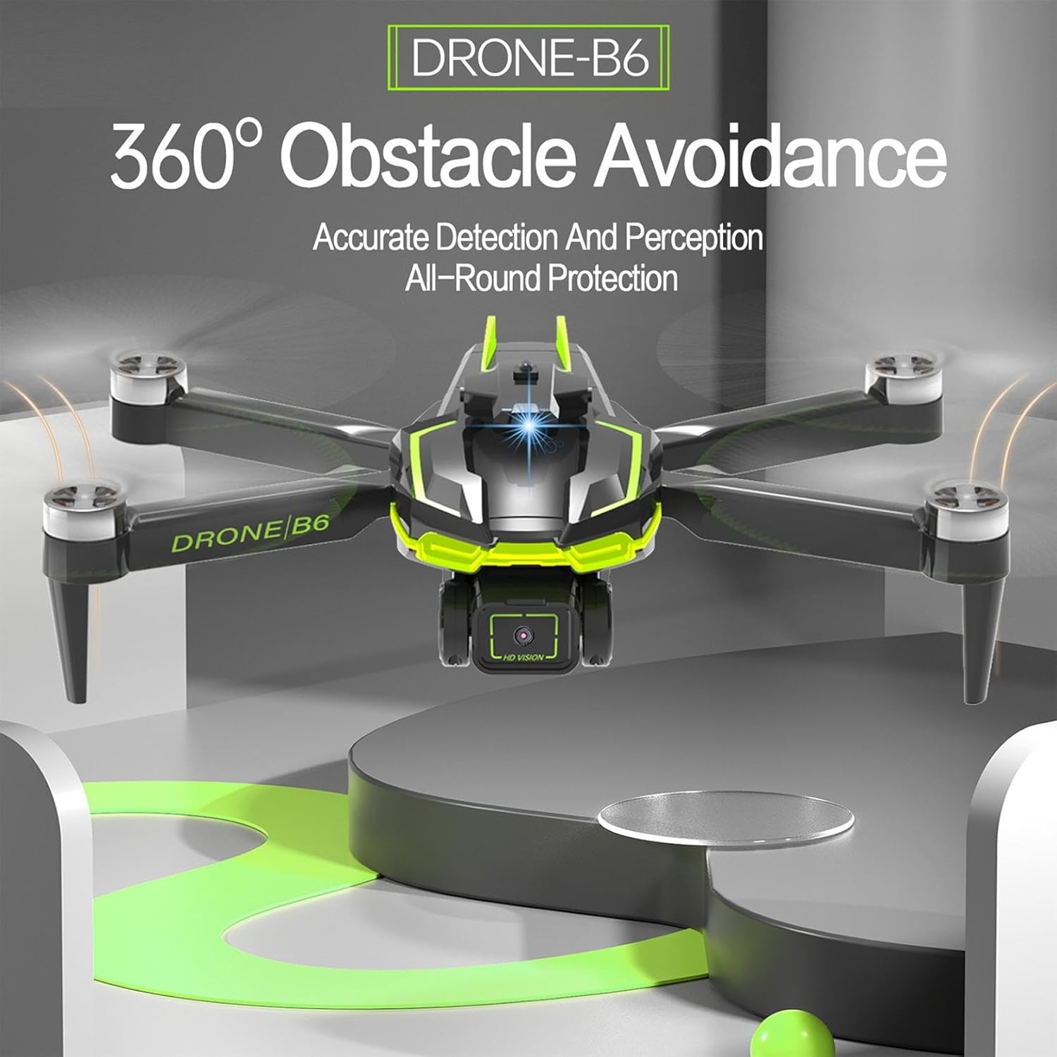 Drone With Dual 1080P HD Camera – Advanced Brushless Motor Drones with Wind Resistance Intelligent Obstacle Avoidance Headless Mode Gesture Control