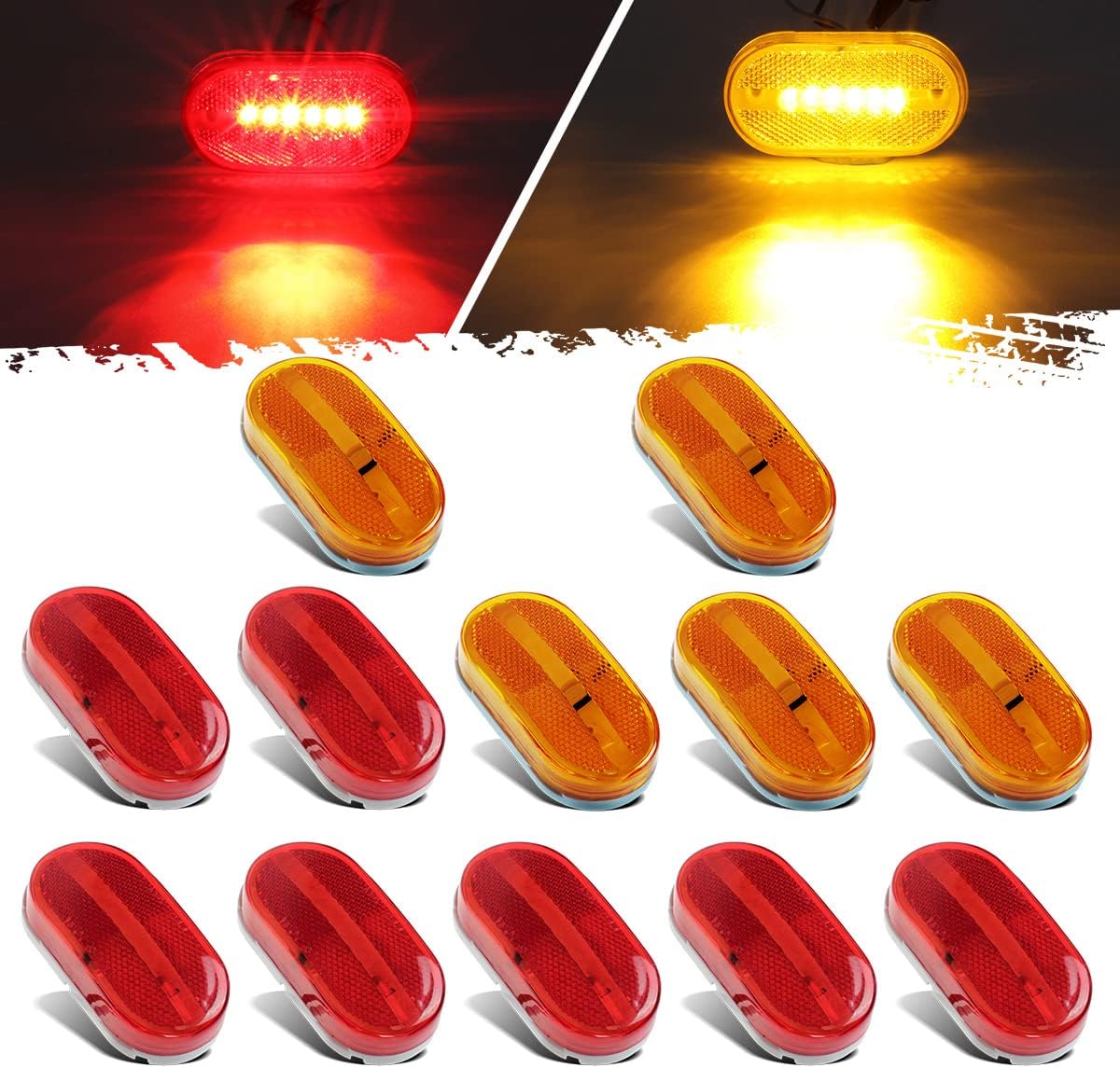 Luces laterales de 6 LED y 4 pulgadas