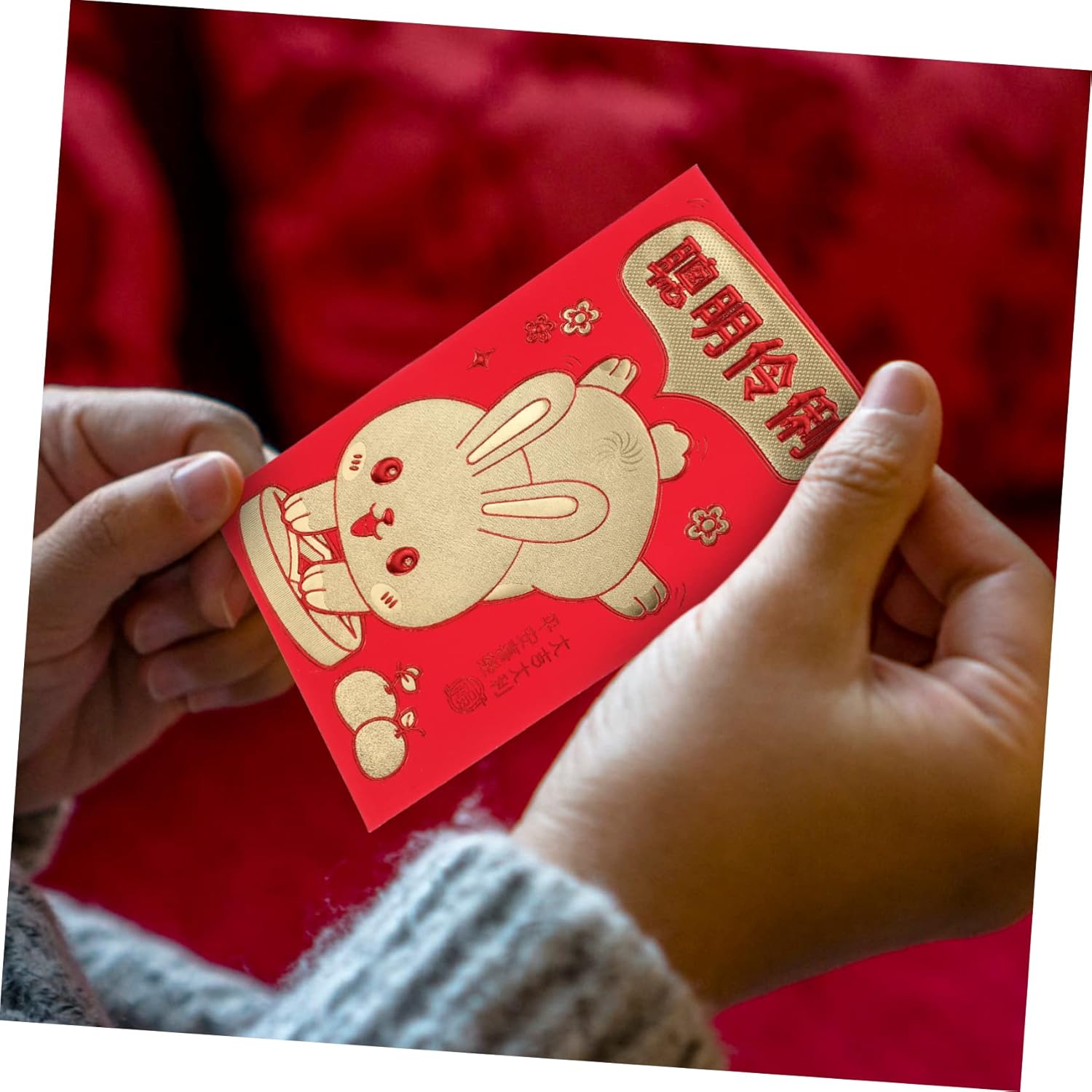 STOBOK 192 Pcs Year of The Rabbit Red Envelope Gift Cash Envelopes Money Envelopes New Year Red Envelopes Lunar Rabbit Hong Bao Rabbit Year Red