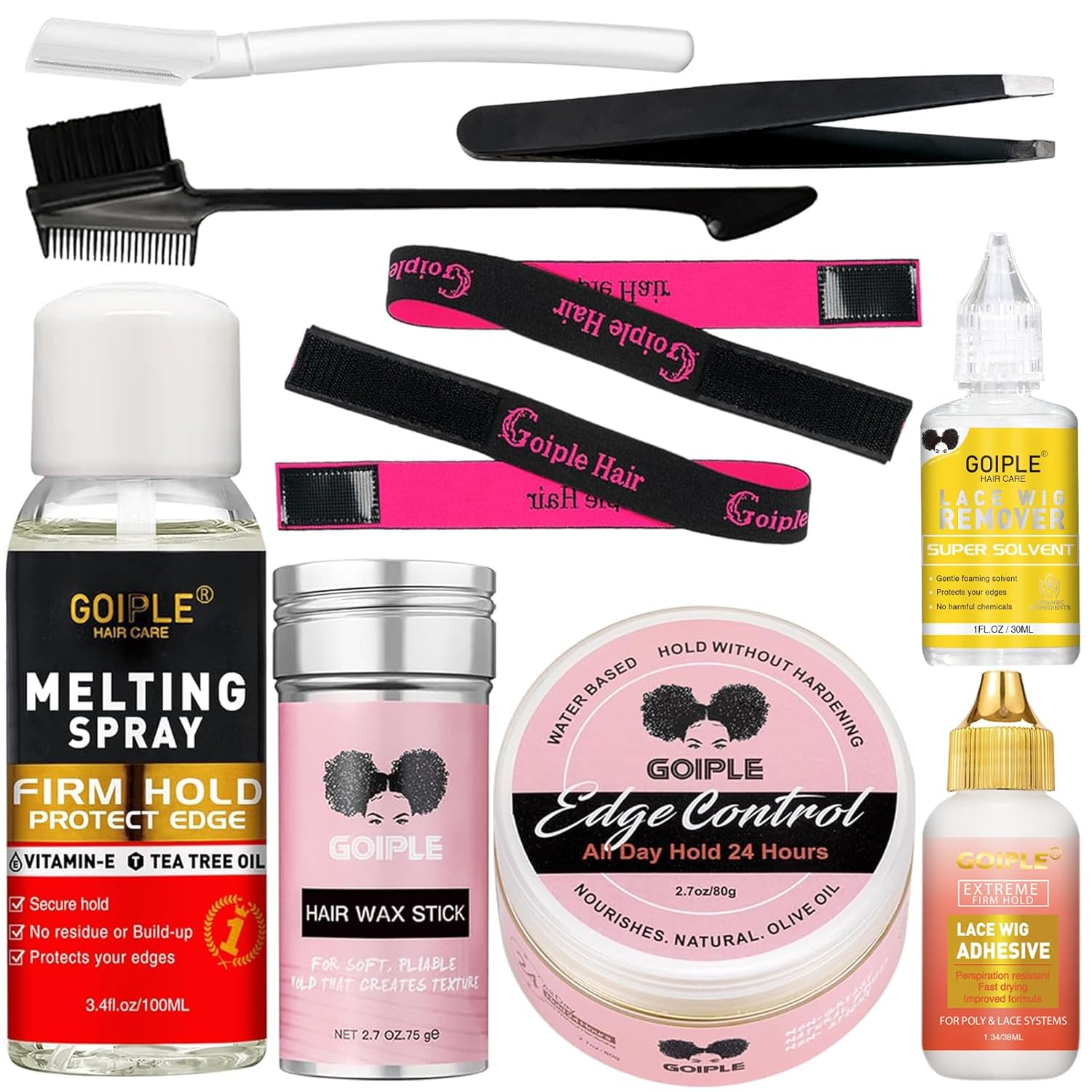 Pegamento de encaje para pelucas de encaje frontal, adhesivo de peluca para extensiones de pelucas, spray de fusión de encaje para pelucas de