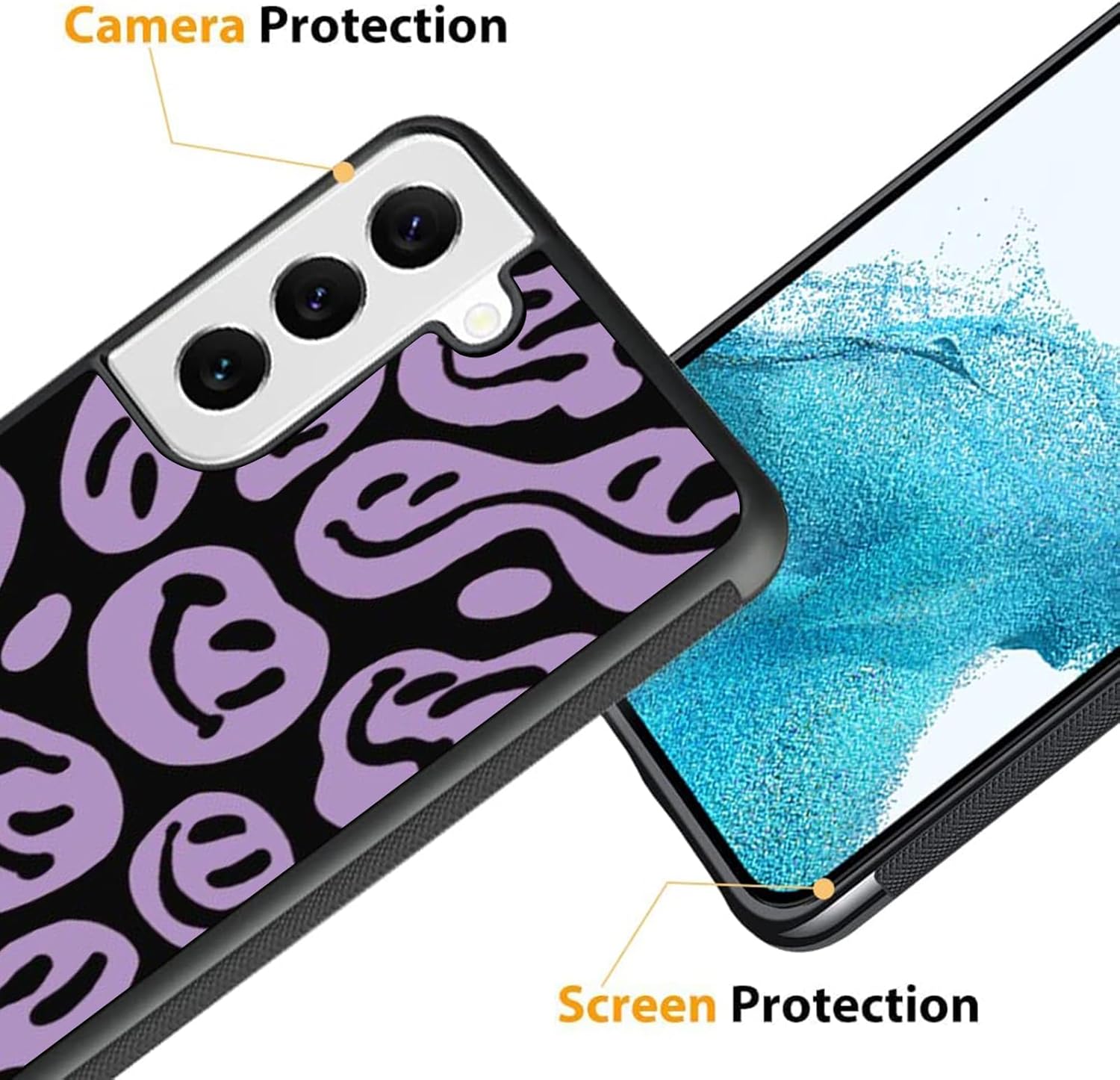 Bonita funda para Samsung Galaxy S22 Ultra para niñas y mujeres, diseño hippie Indie, suave TPU parte trasera dura, a prueba de golpes,
