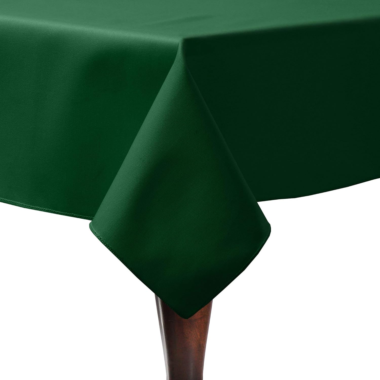 ULTIMATE TEXTILE Mantel rectangular de sarga de polialgodón de 48 x 72 pulgadas, color verde cazador