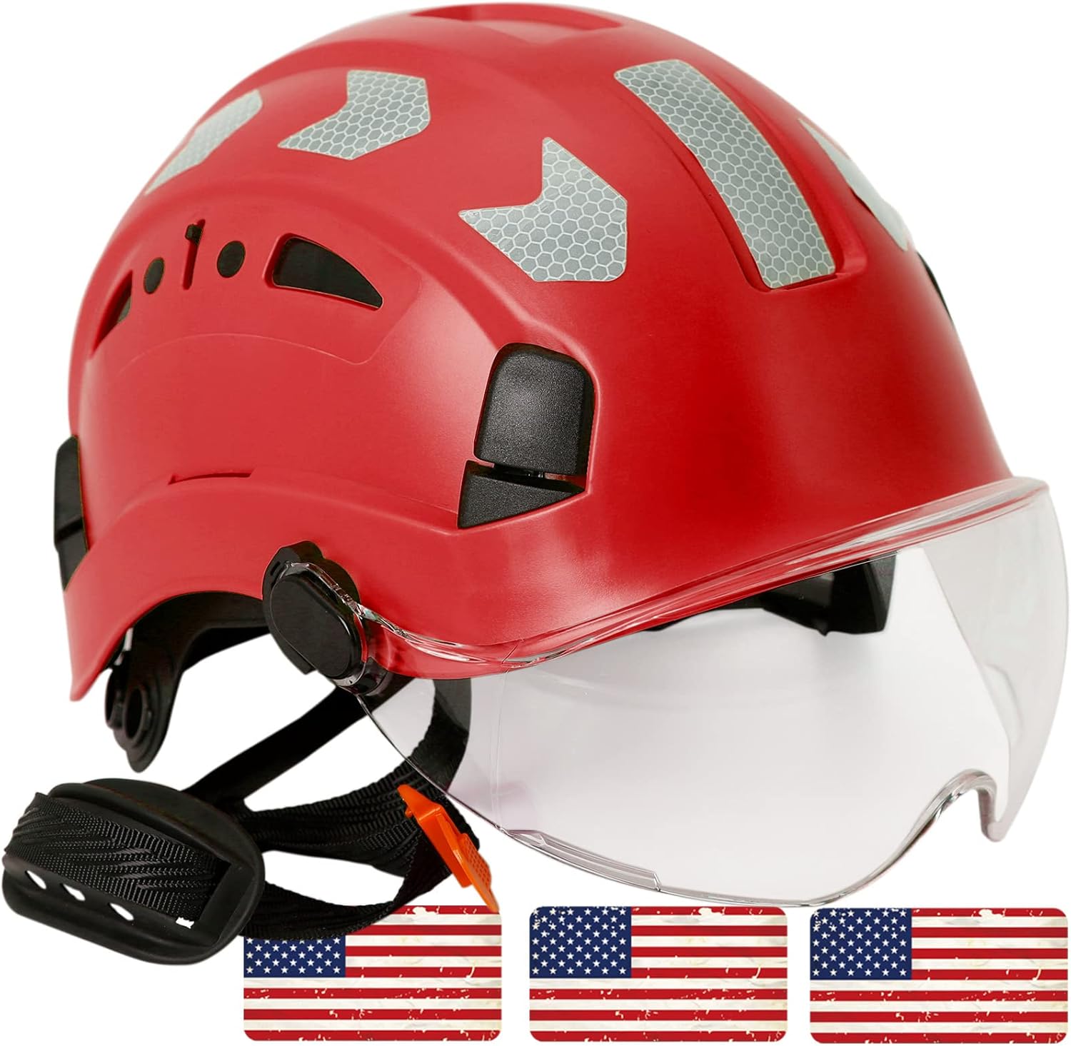 AOLAMEGS Casco de seguridad de construcción  ANSI Z89.1 OSHA aprobado por la OSHA cascos de seguridad con correas para la barbilla, sombreros