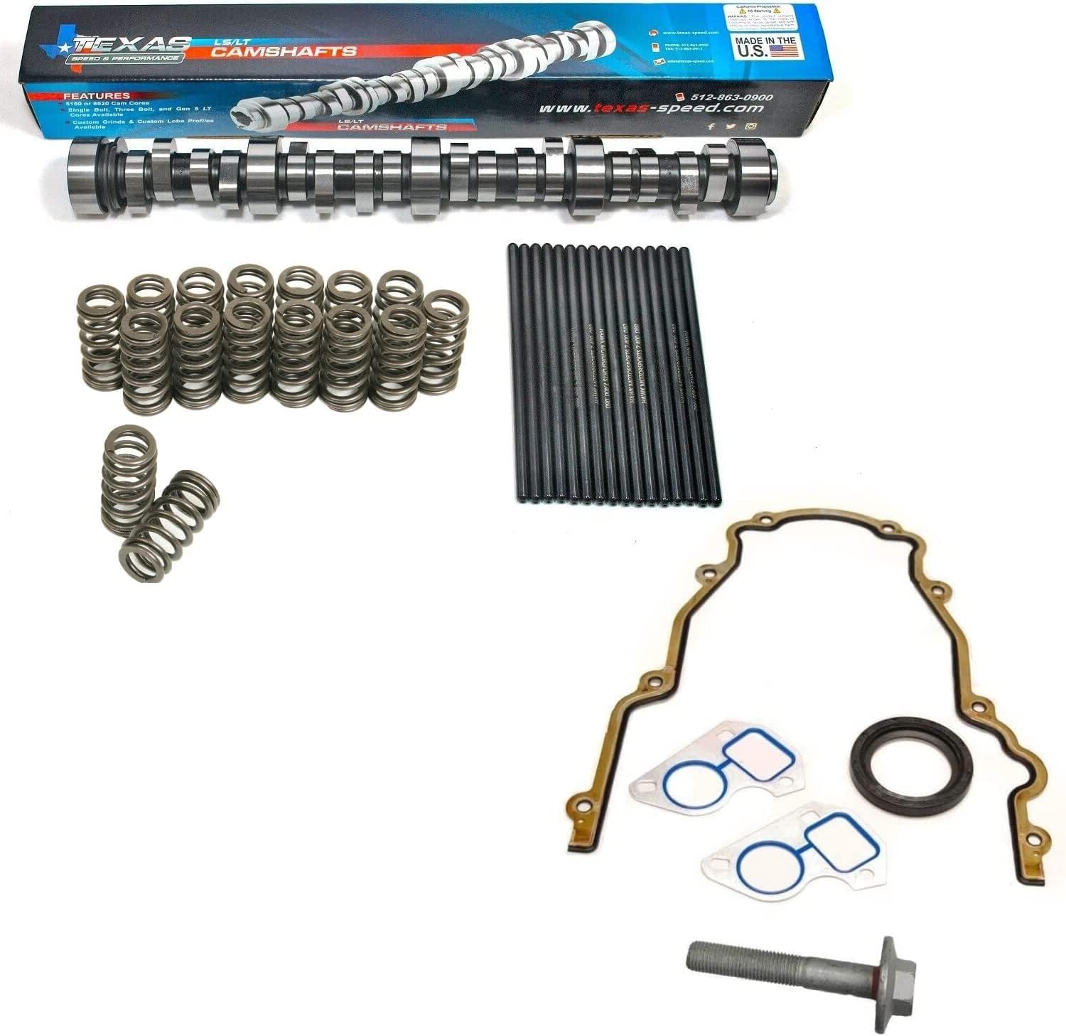 Texas Speed TSP “Madd Maxx” – Árbol de levas para camioneta Gen 34 LS 4.8 5.3 5.7 6.0 6.2 Incluye leva, resortes de colmena, sellos de vástago de