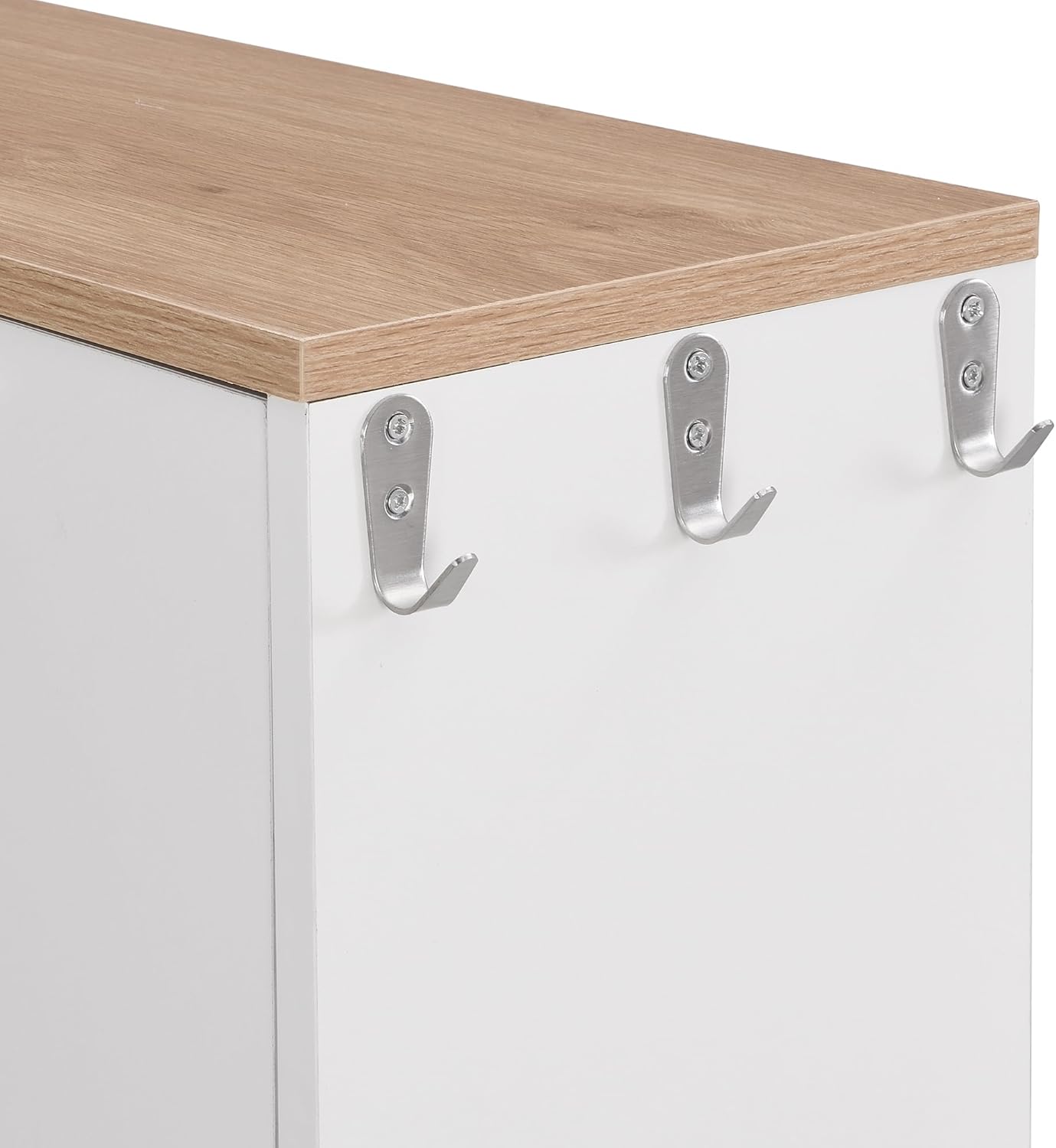 Zapatero contemporáneo con 3 puertas abatibles, zapatero de madera independiente, organizador de almacenamiento de zapatos para entrada, pasillo,