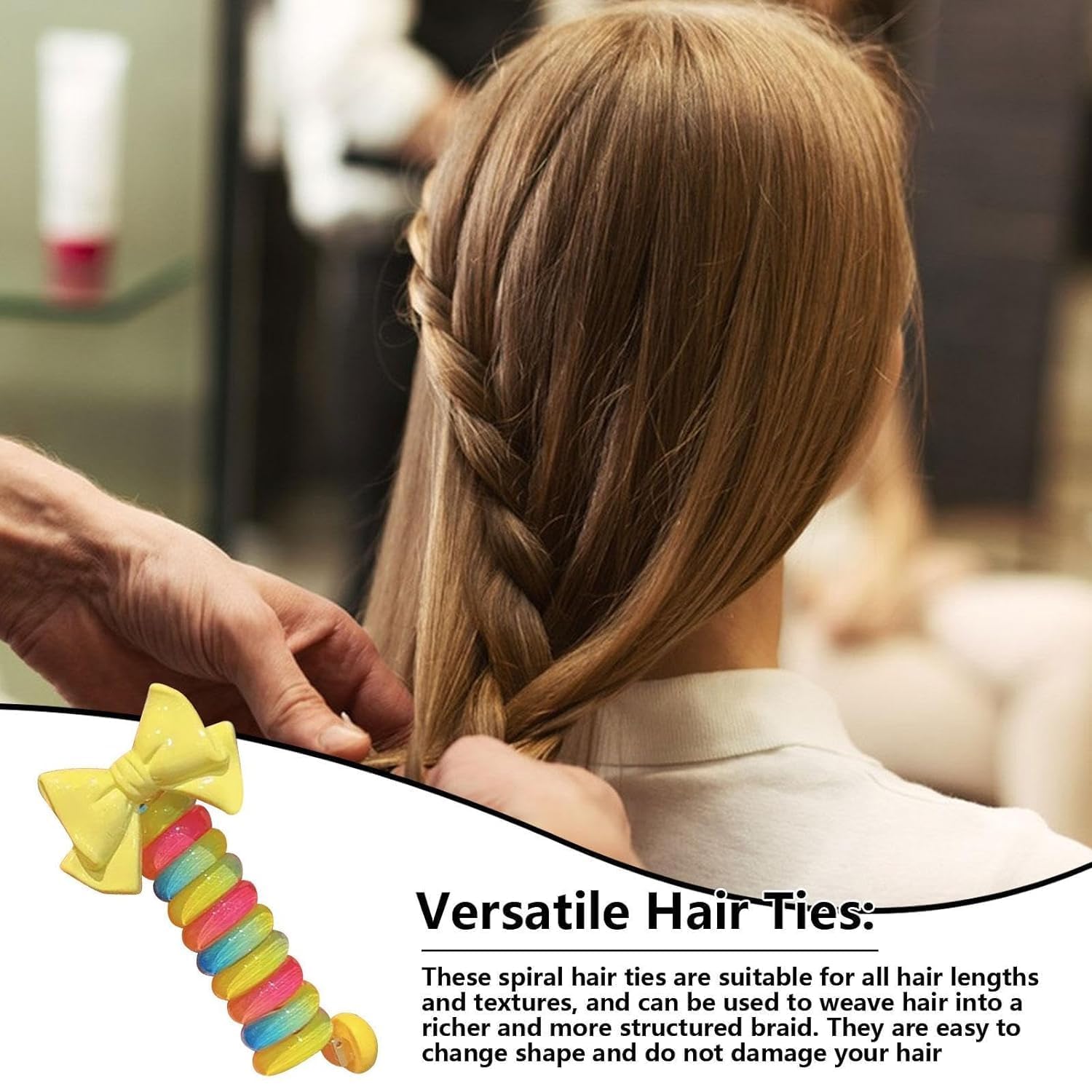 Ally-Pocket – Bandas de pelo coloridas para teléfono, bandas de pelo coloridas para niños, bandas de pelo de alambre de teléfono, bandas de pelo