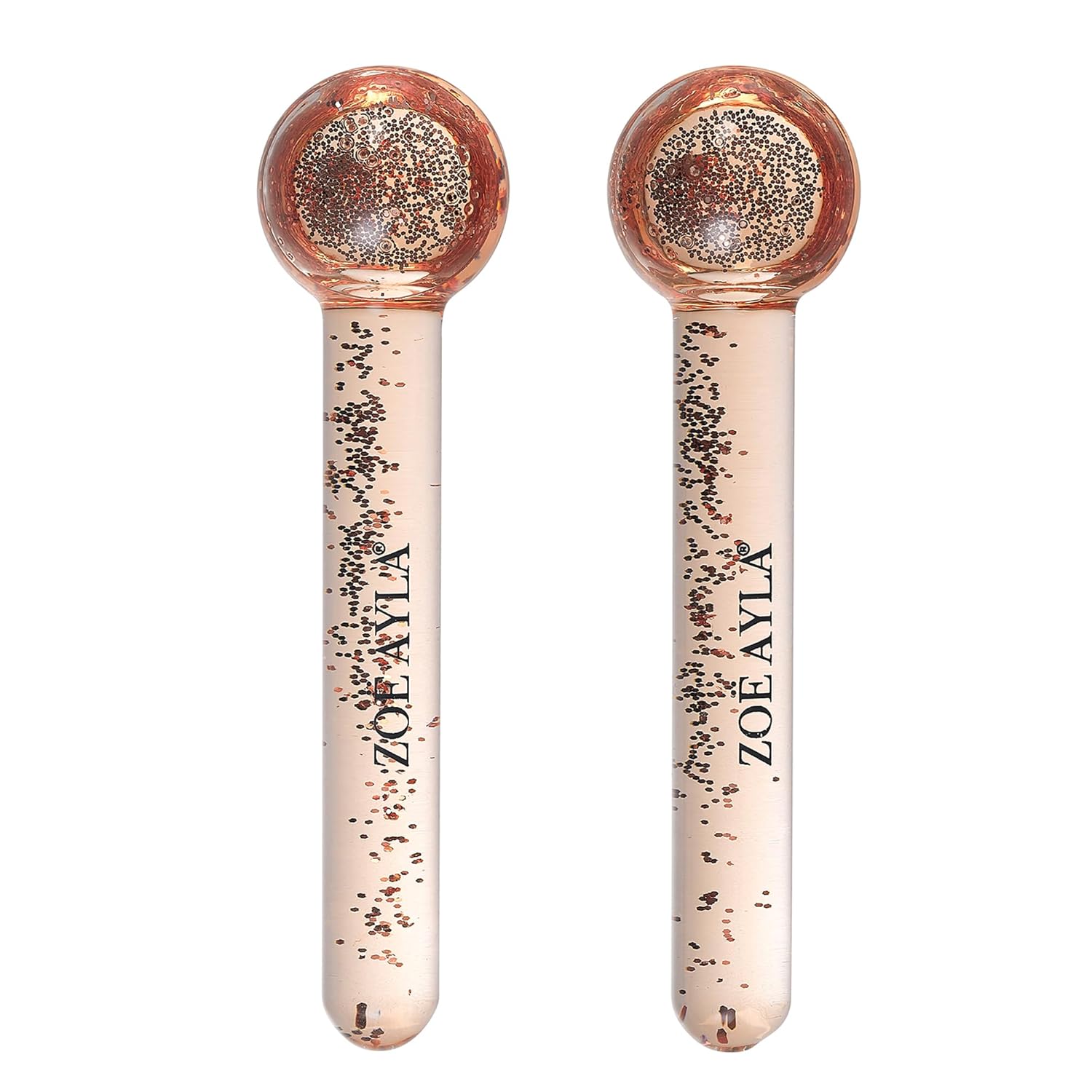 Zoe Ayla – Mini globos de hielo, 2 piezas, rodillo facial para mujeres y hombres, desinflador facial, aprieta la piel, reduce las líneas finas,