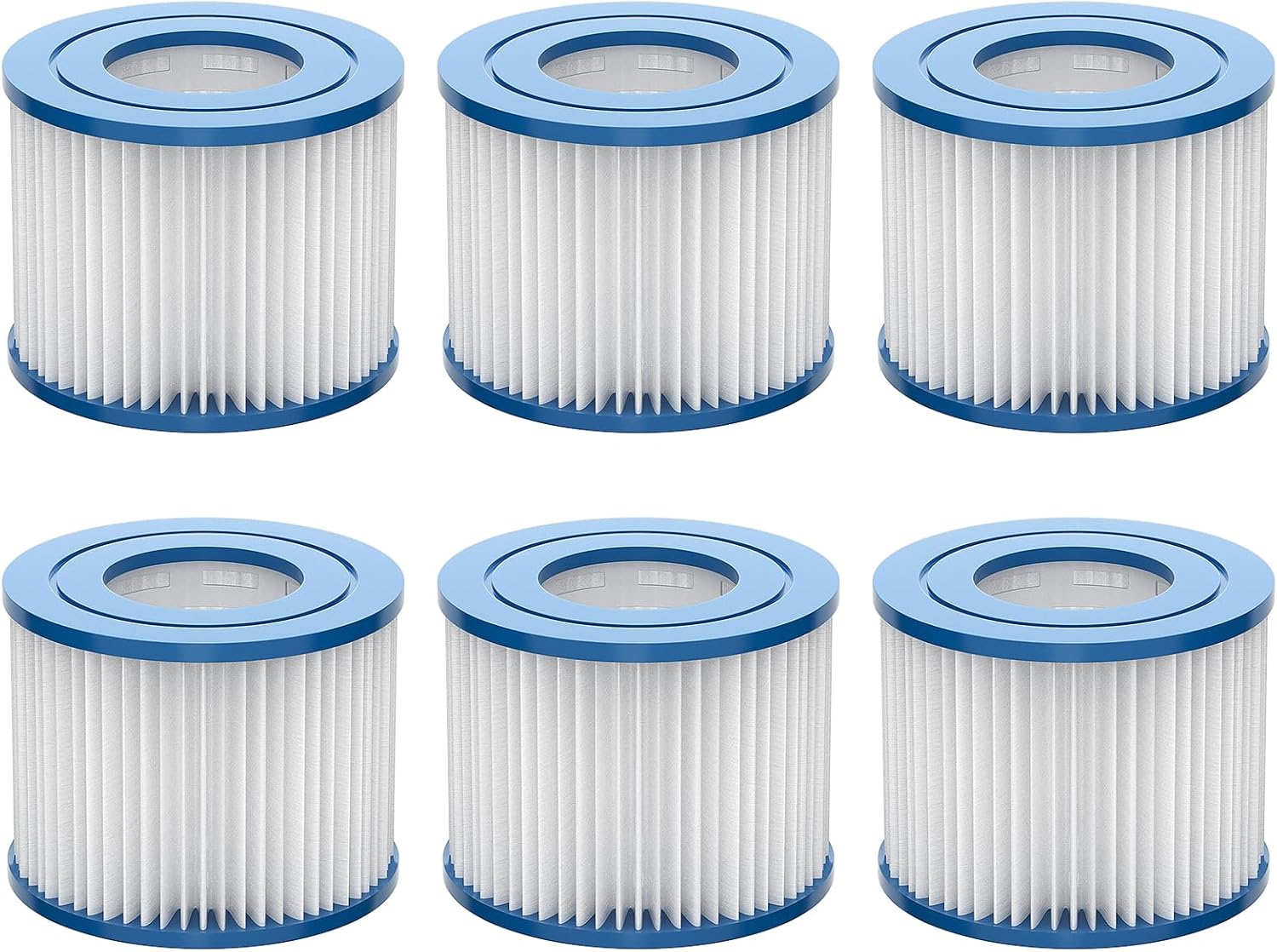 JDNRXO Cartucho de filtro para bañera de hidromasaje tipo VI, paquete de 6 filtros de spa compatibles con SaluSpa Coleman 90352E 58323 90427E y