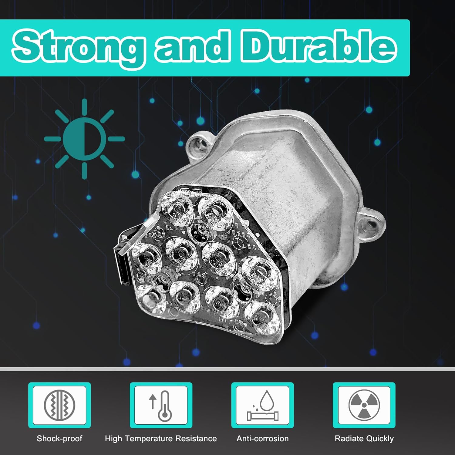 63117271901 – Faro LED de señal de giro izquierdo, señal de giro izquierdo, módulo indicador LED compatible con BMW Serie 5 F10 F11 F11 F18 2009