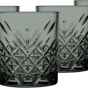 Juego de 4 vasos de whisky grises, utensilios de bar de Lowball antiguos, base pesada ahumados de colores para beber whisky, bourbon, centeno o Juego de 4 vasos de whisky grises, utensilios de bar de Lowball antiguos, base pesada ahumados de colores para beber whisky, bourbon, centeno o