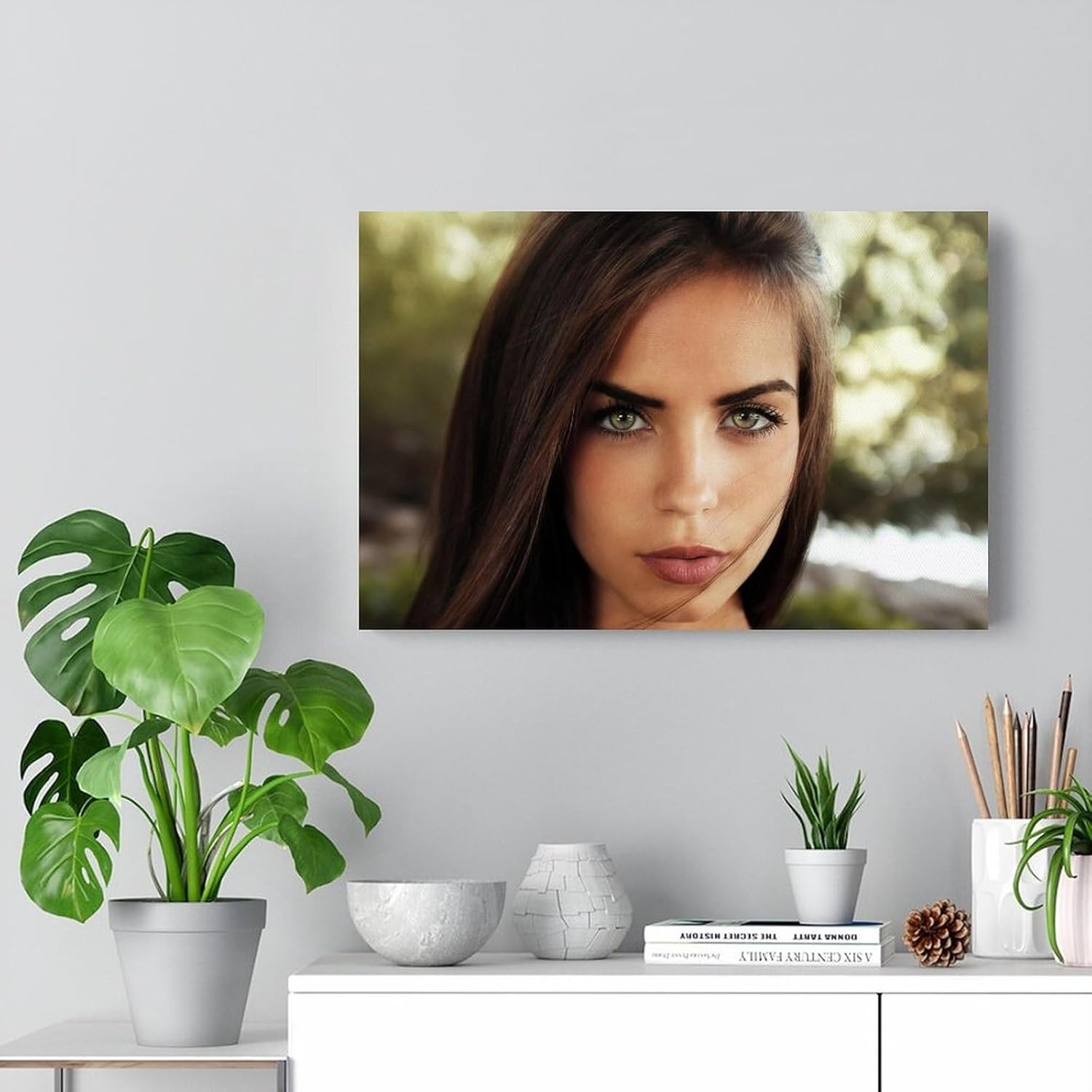 PENCHAIN Póster de Marlen Álvarez – Póster artístico para decoración de pared, lienzo para dormitorio, 08 x 12 pulgadas (7.9 x 11.8 in) estilo marco