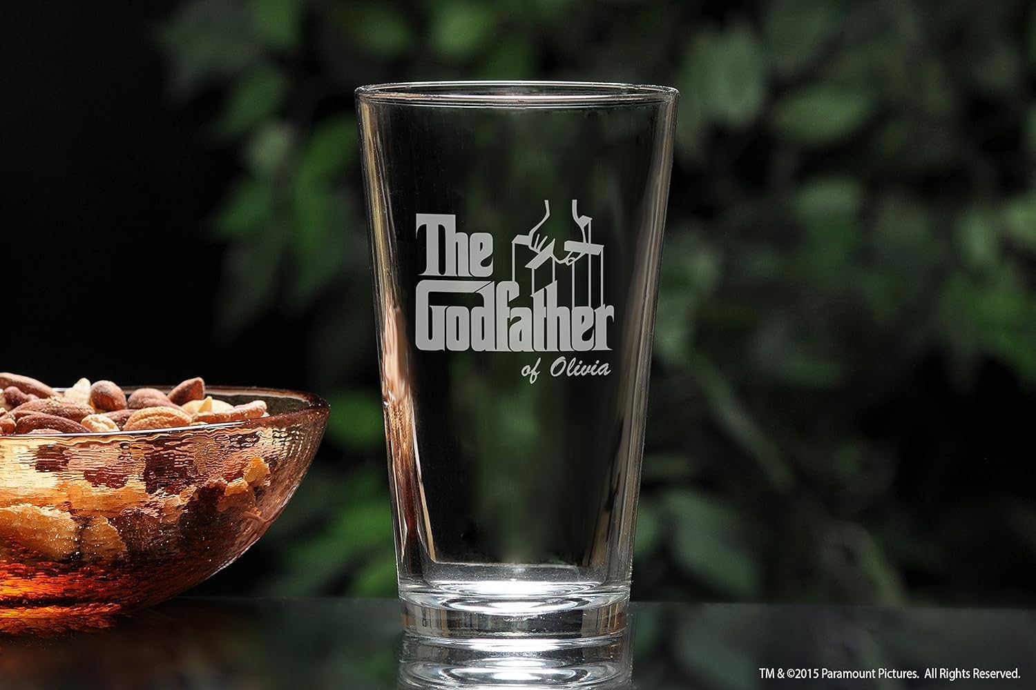 The Godfather Pint & Godmother – Juego de copas grabadas para vino sin tallo con tu texto personalizado, cristalería hecha a mano, regalo