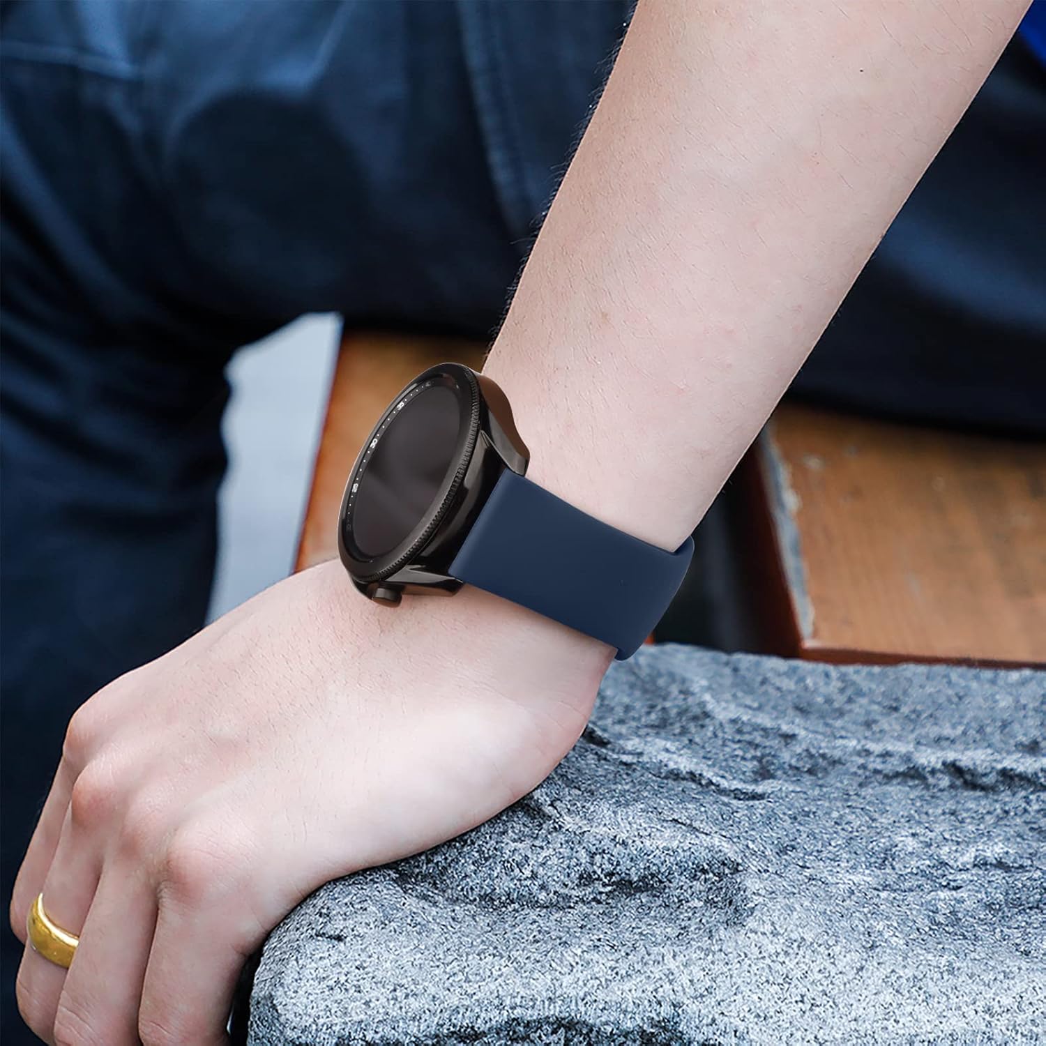 Wanme Compatible con Garmin Vivoactive 4 Bands, Garmin Venu 2 Band para mujeres y hombres, correa de repuesto de silicona suave de 0.866 pulgadas