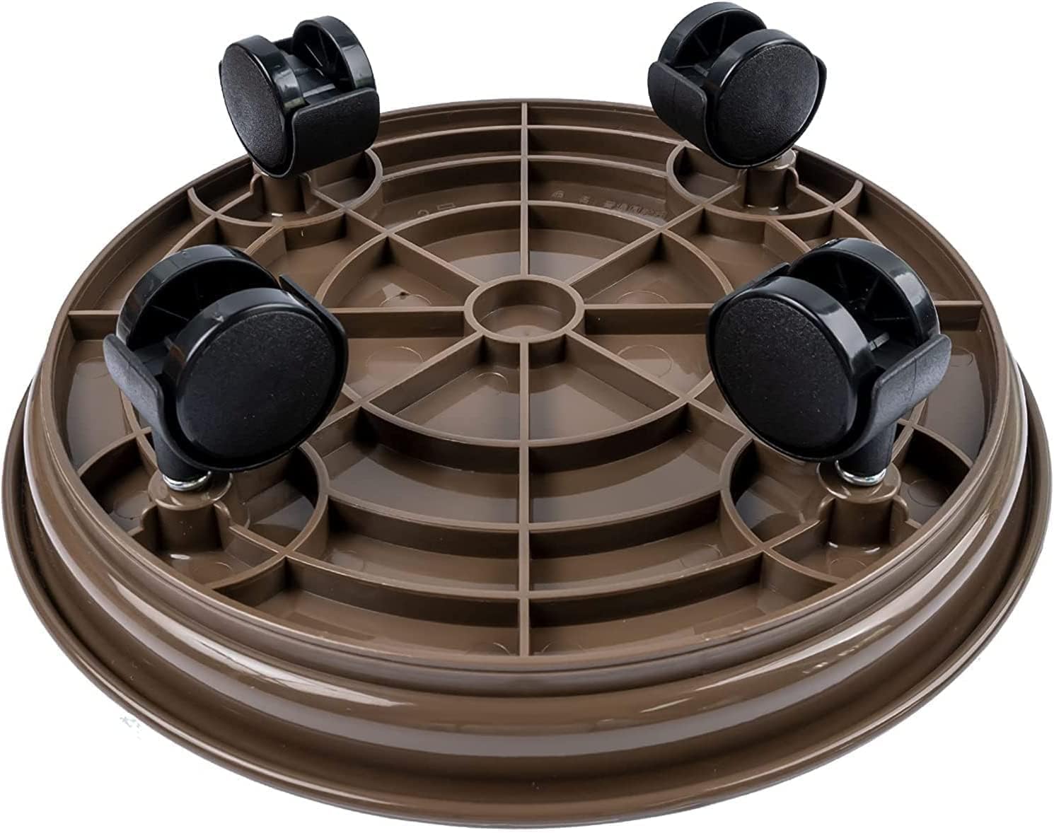 Yiting Organizador de plantas con ruedas, soporte rodante resistente para plantas con ruedas, plataforma rodante para plantas de interior y