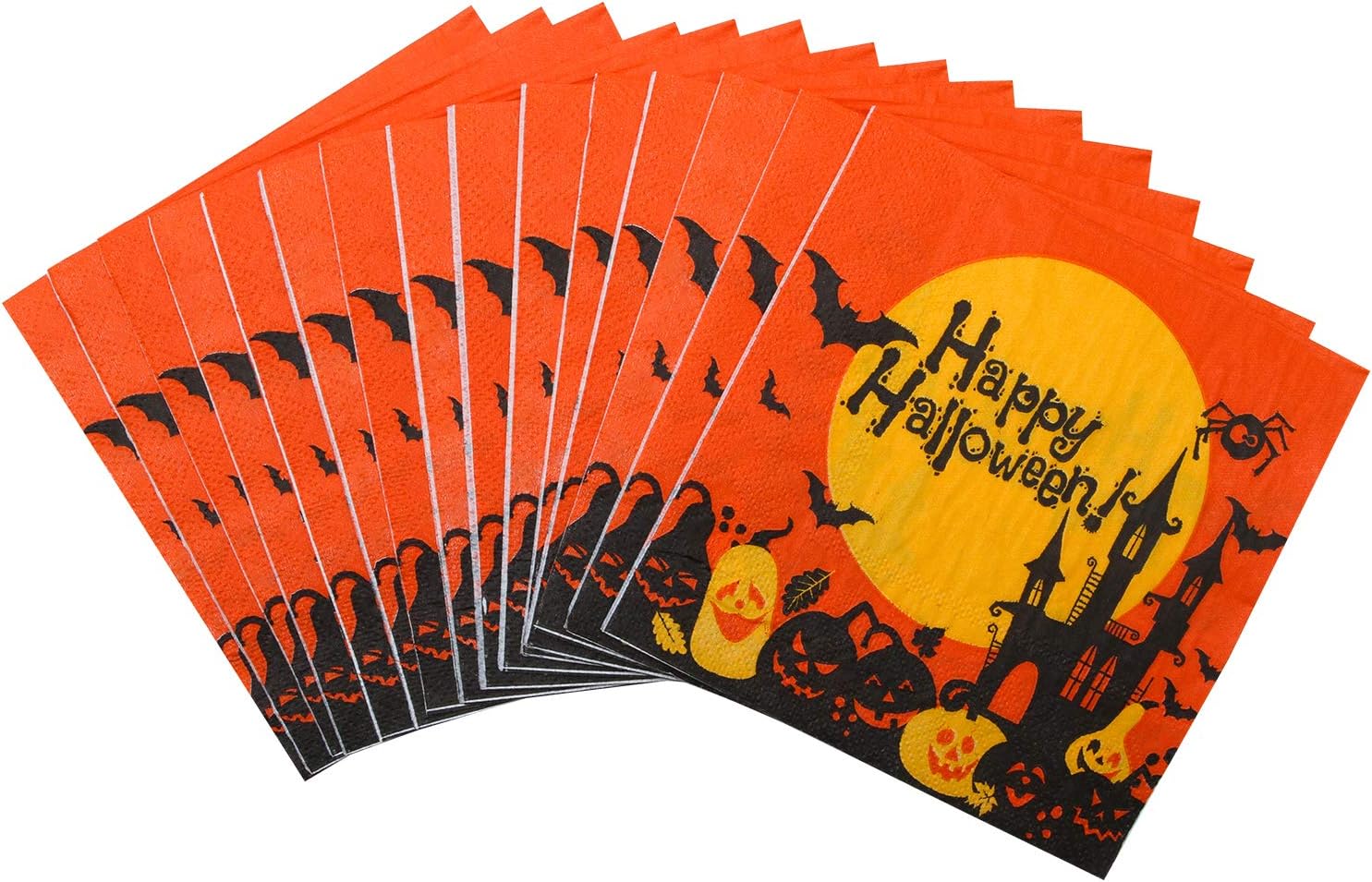 Elcoho 150 servilletas de papel desechables de Halloween para bebidas horriblemente elegantes servilletas de cóctel con 2 capas, 5 x 5 pulgadas