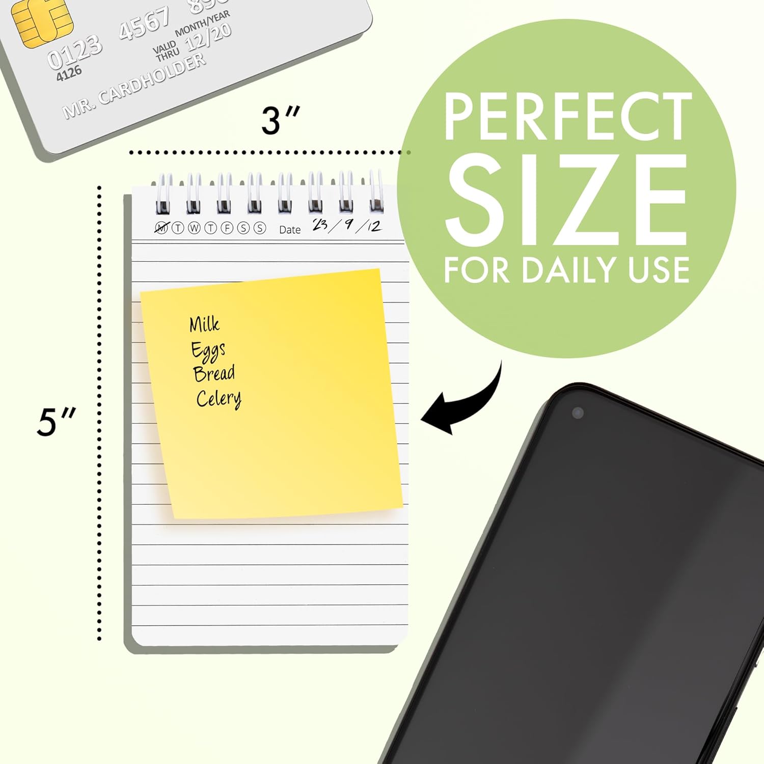 ENSIGHT 8 cuadernos de bolsillo para hombres y mujeres, bloc de notas pequeños en espiral de 3 x 5 con 75 hojas, tamaño de bolsillo pequeño, bloc de