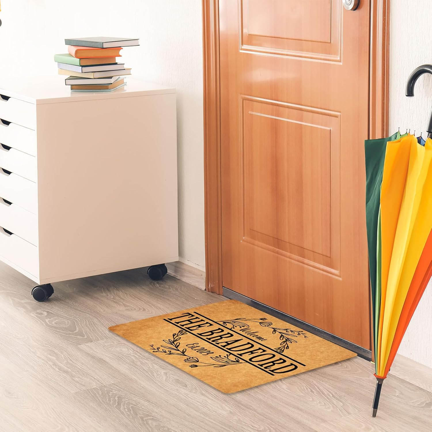 Tapetes personalizados para puerta al aire libre para la entrada, tapete personalizado para entrada interior con texto, divertidos tapetes para