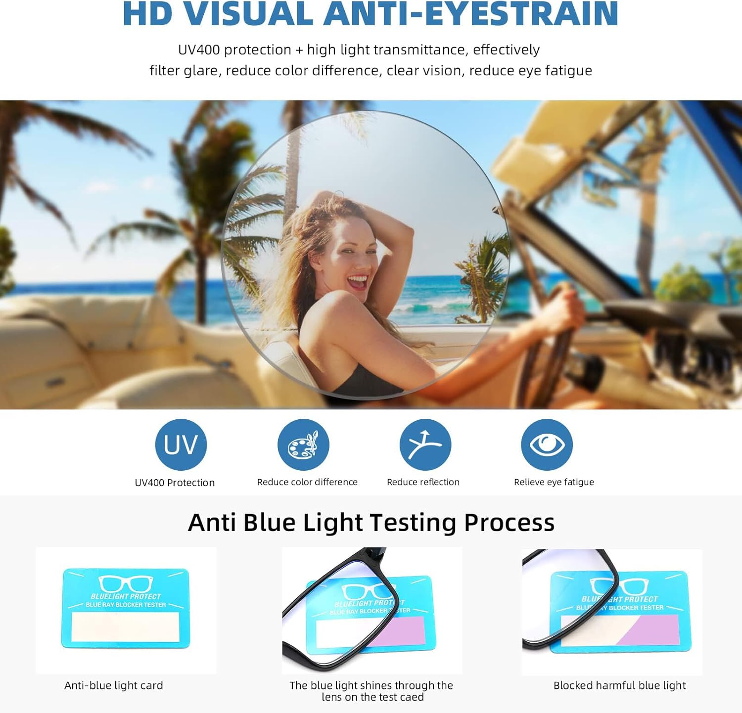Lentes de ojo de gato con bloqueo de luz azul para mujer, de moda, antifatiga ocular, protección UV, lentes de computadora con marco TR90 de metal