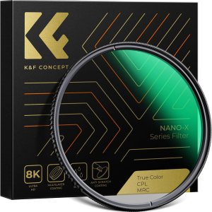 K&F Concept Filtro polarizador de color verdadero de 2.165 in Filtro de polarización circular para lente de cámara con 28 multicapa (serie nano-X) K&F Concept Filtro polarizador de color verdadero de 2.165 in Filtro de polarización circular para lente de cámara con 28 multicapa (serie nano-X)