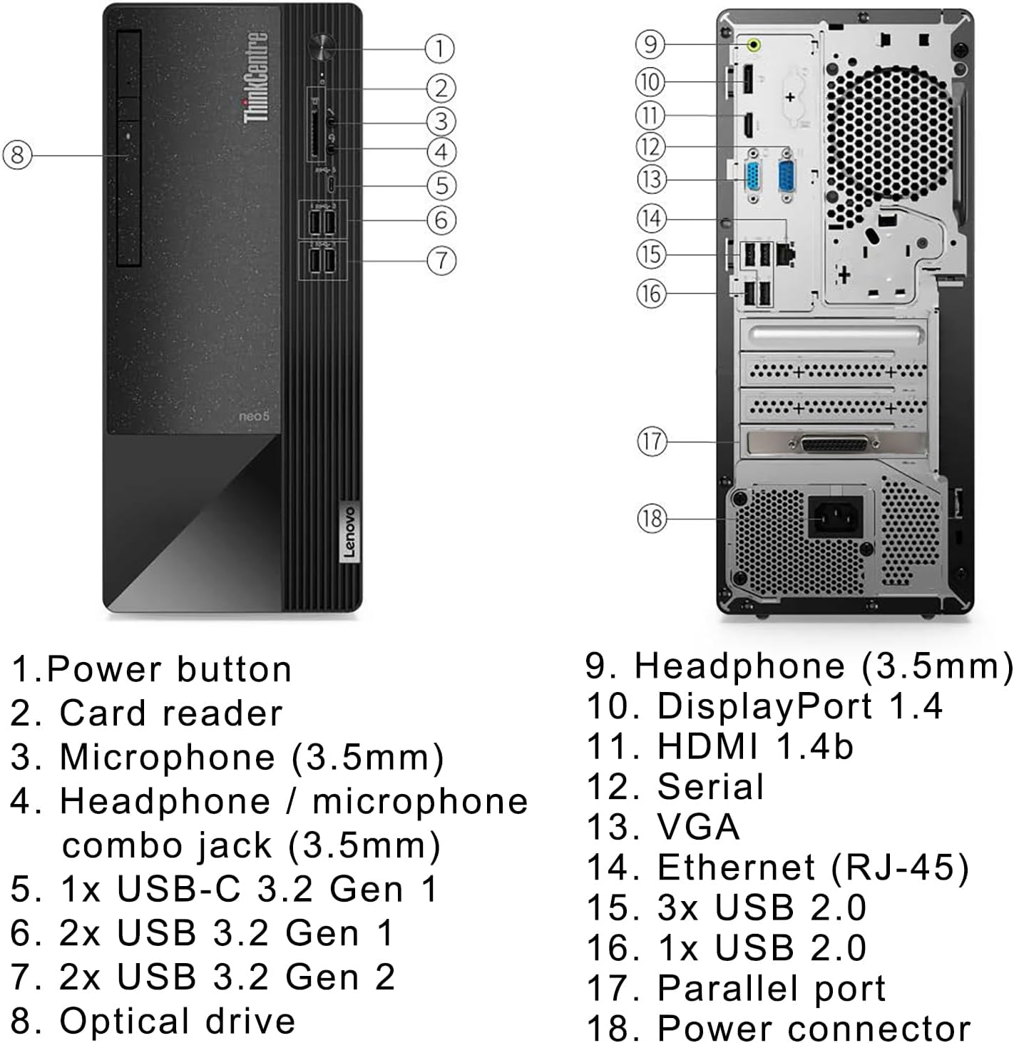 Lenovo ThinkCentre 50T Tower Business Desktop Computer, 12 generación Intel Hexa-Core i5-12400 (Beat i7-11700), 64GB DDR4 RAM, 6TB SSD, DVDRW,