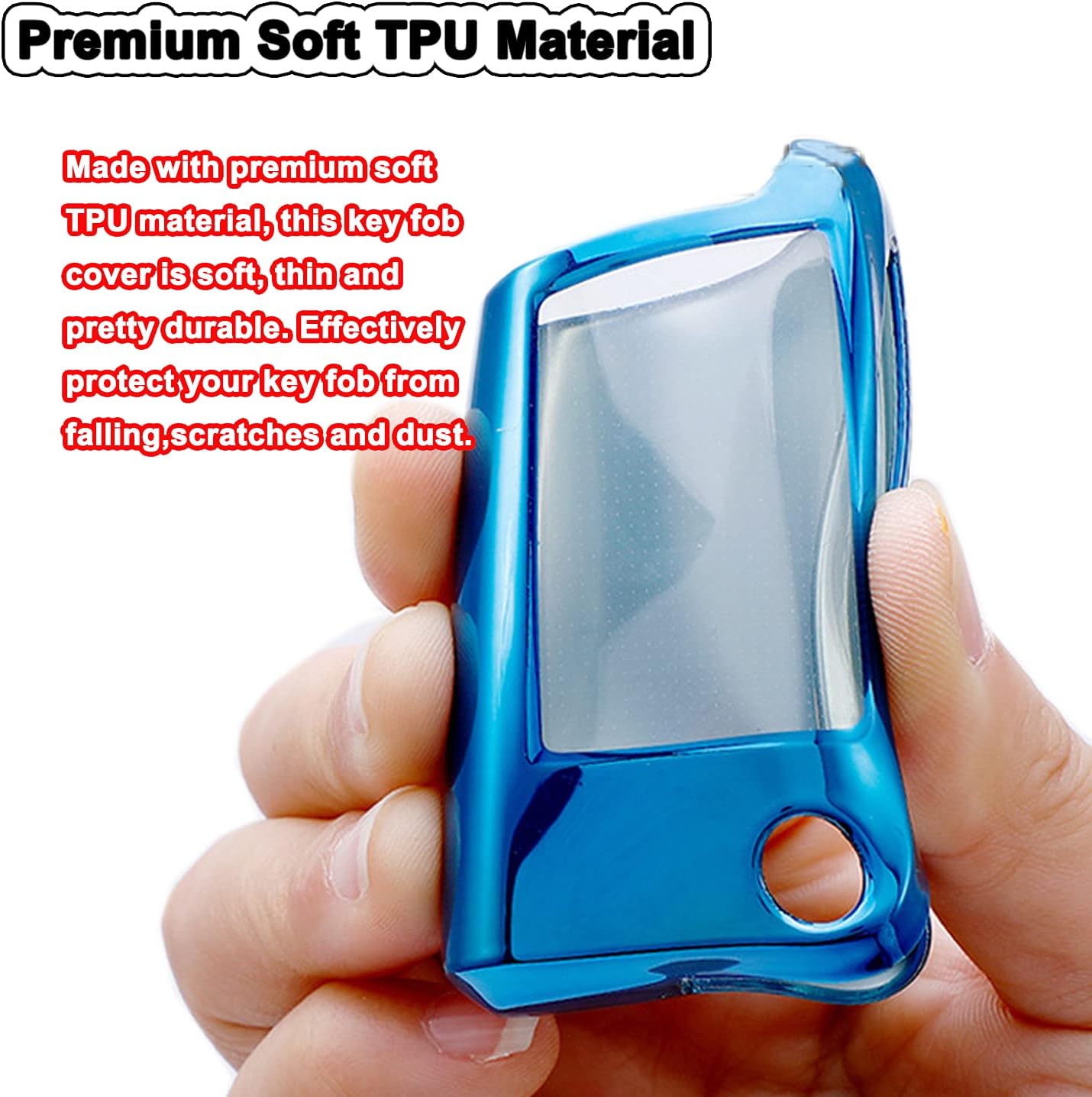 Funda para llavero Volkswagen de protección completa TPU suave para llave inteligente, compatible con VW 2016-2017 Golf Polo GTI 2018 2019 Tiguan