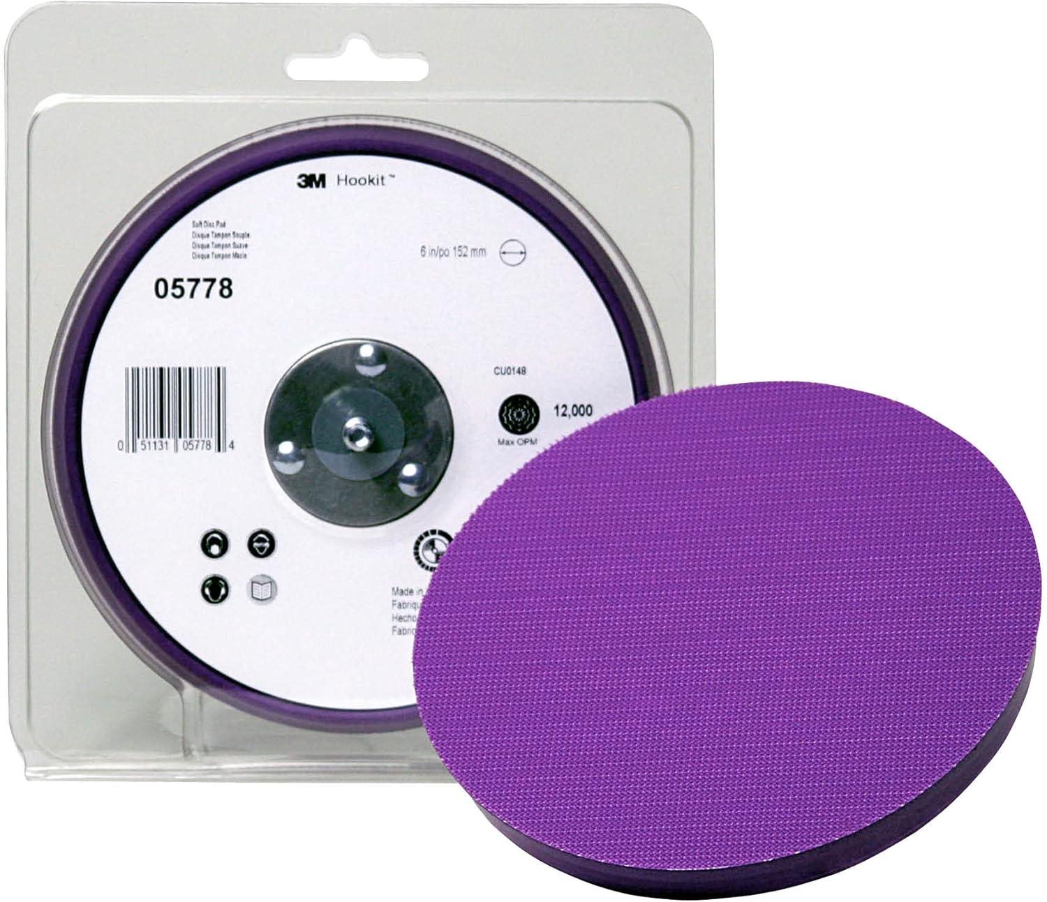 3M Painter’s – Almohadilla de disco con Hookit 05778, 6 pulgadas, espuma de densidad suave